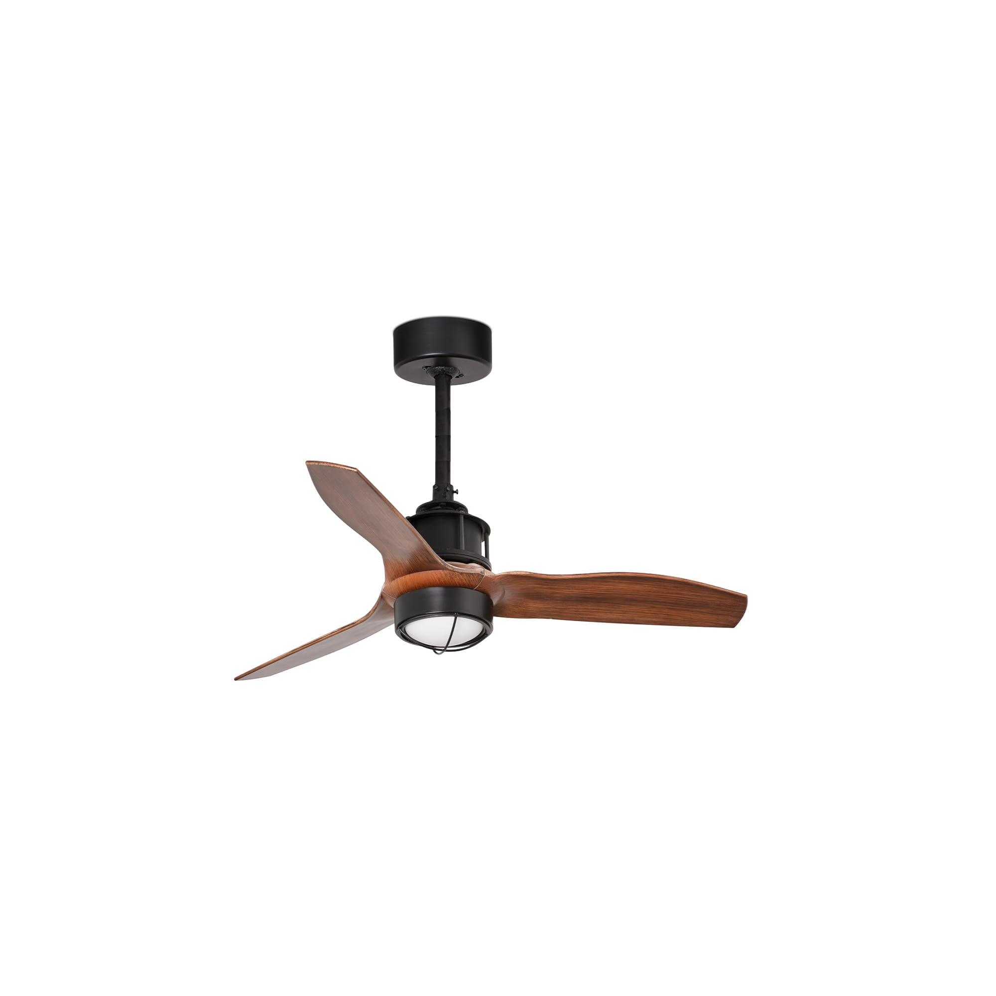 Faro JUST FAN S Schwarz/nussbaum-Ventilator 3000K - Produktbild 1