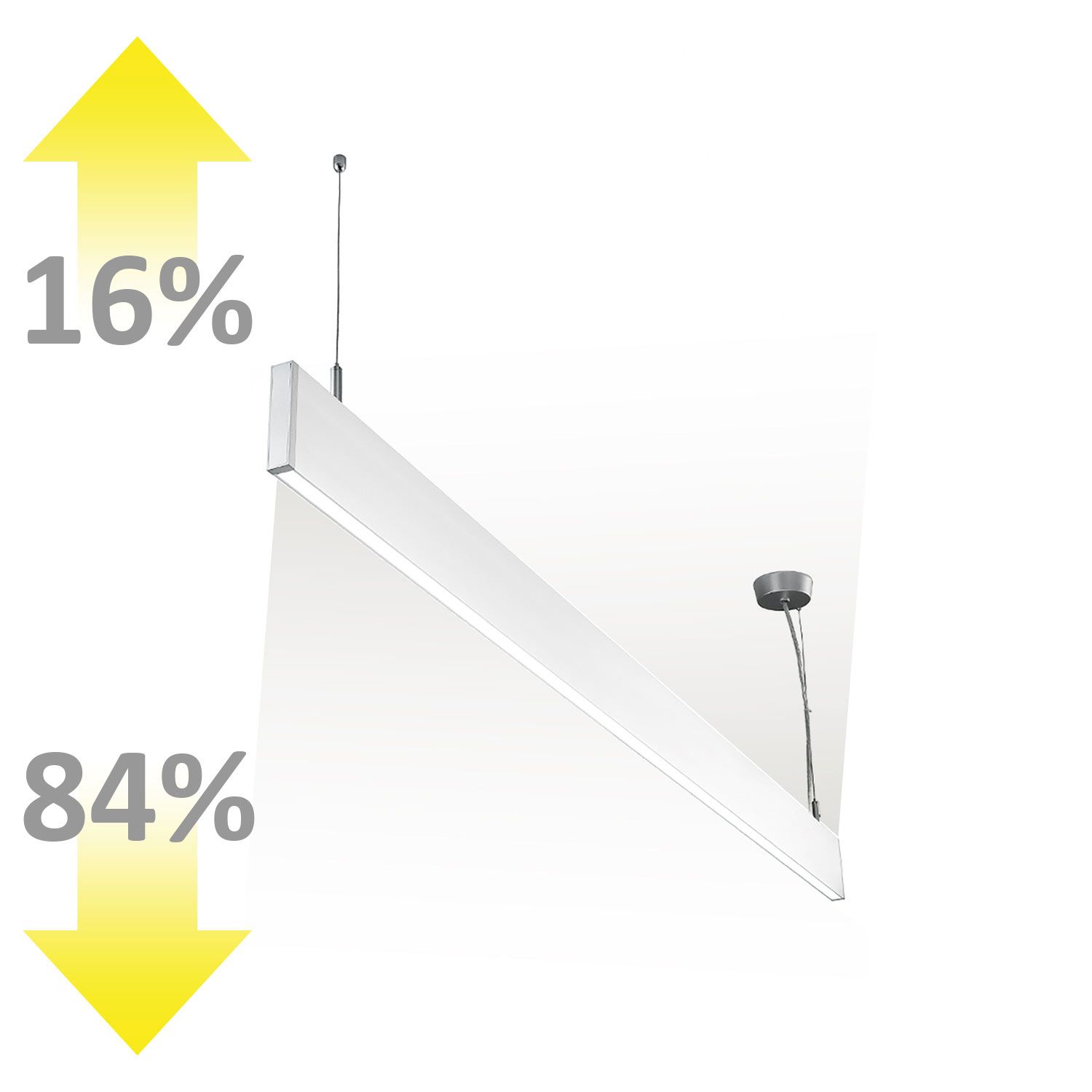 ISOLED LED Hängeleuchte Linear Up&Down 600, 25W, prismatisch, linear- u. 90° verbindbar, weiß, neutralweiß - 5