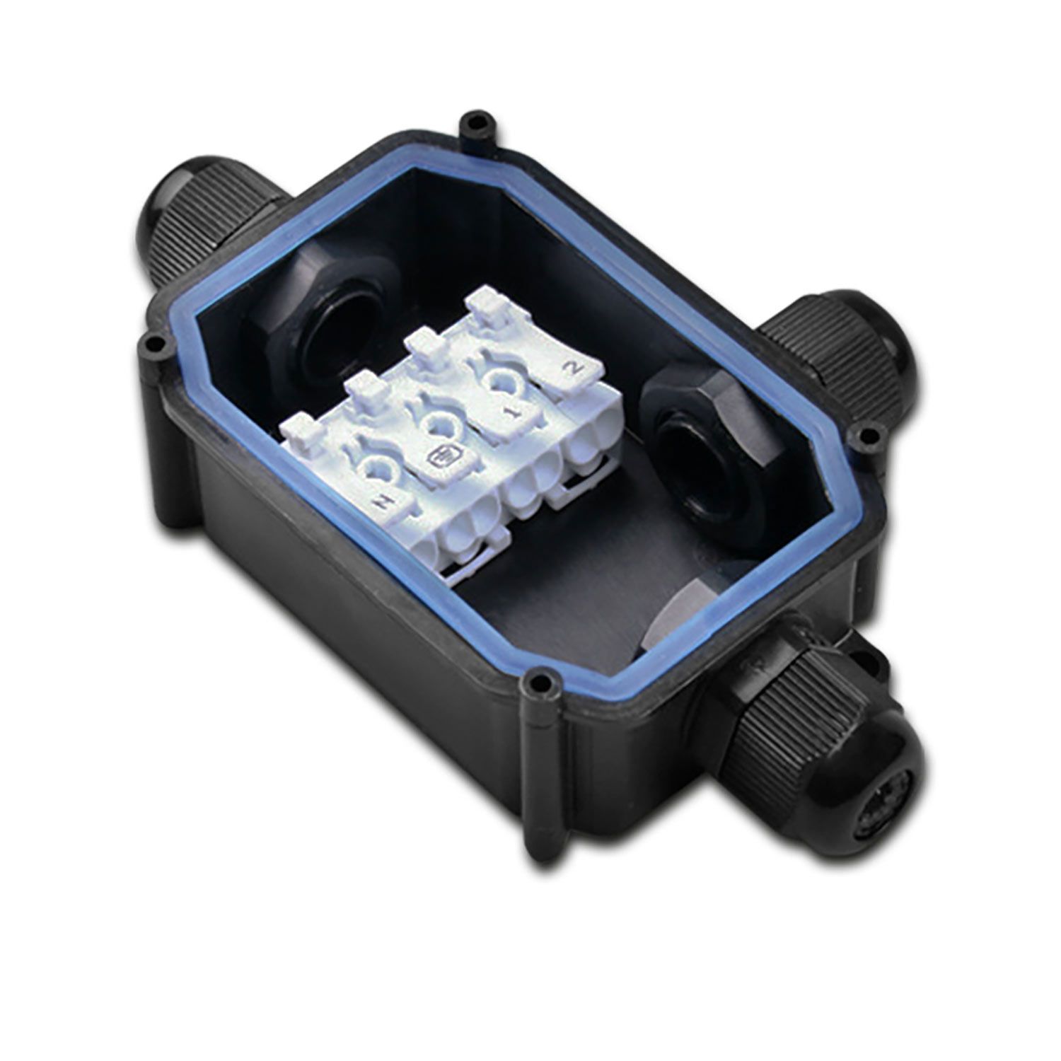 ISOLED Kabel Y-Verbinder IP67, Würgenippel + Push-Klemme 2x4polig ISOLED Kabel Y-Verbinder IP67, Würgenippel + Push-Klemme 2x4polig - 1