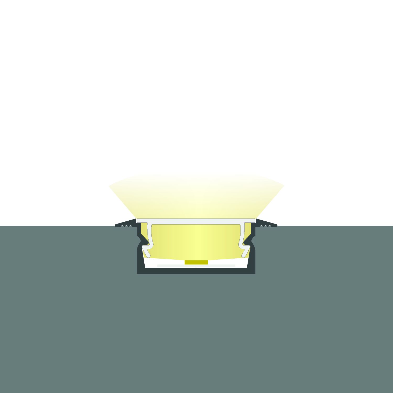 ISOLED LED Einbauprofil PURE14 D Aluminium eloxiert, 300cm - 5