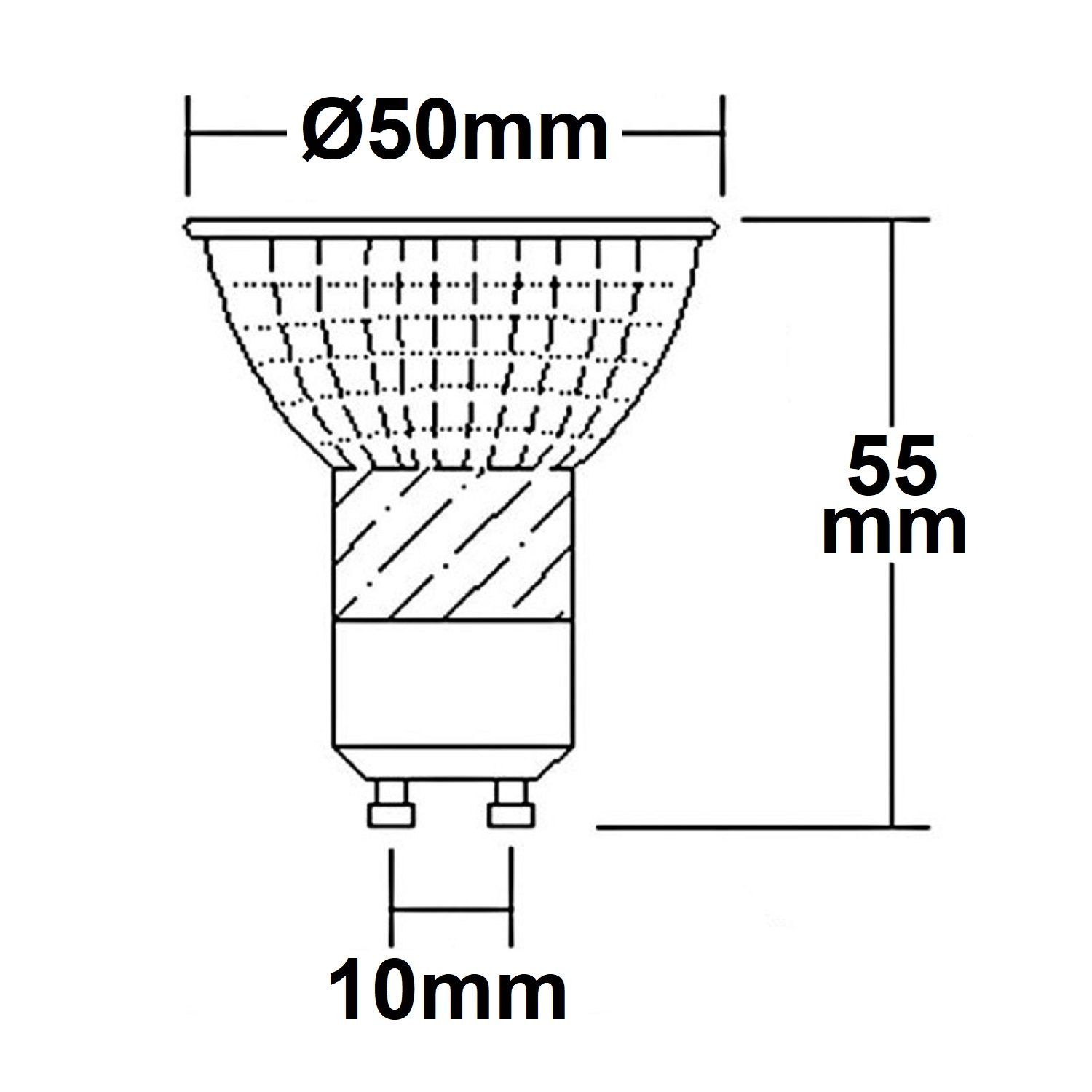 ISOLED GU10 LED Strahler 5W, 45°, prismatisch, warmweiß, CRI90 - 2