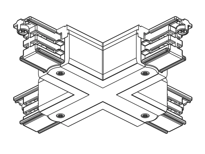Molto Luce 3 PHASEN X-VERBINDER (weiß) - 1