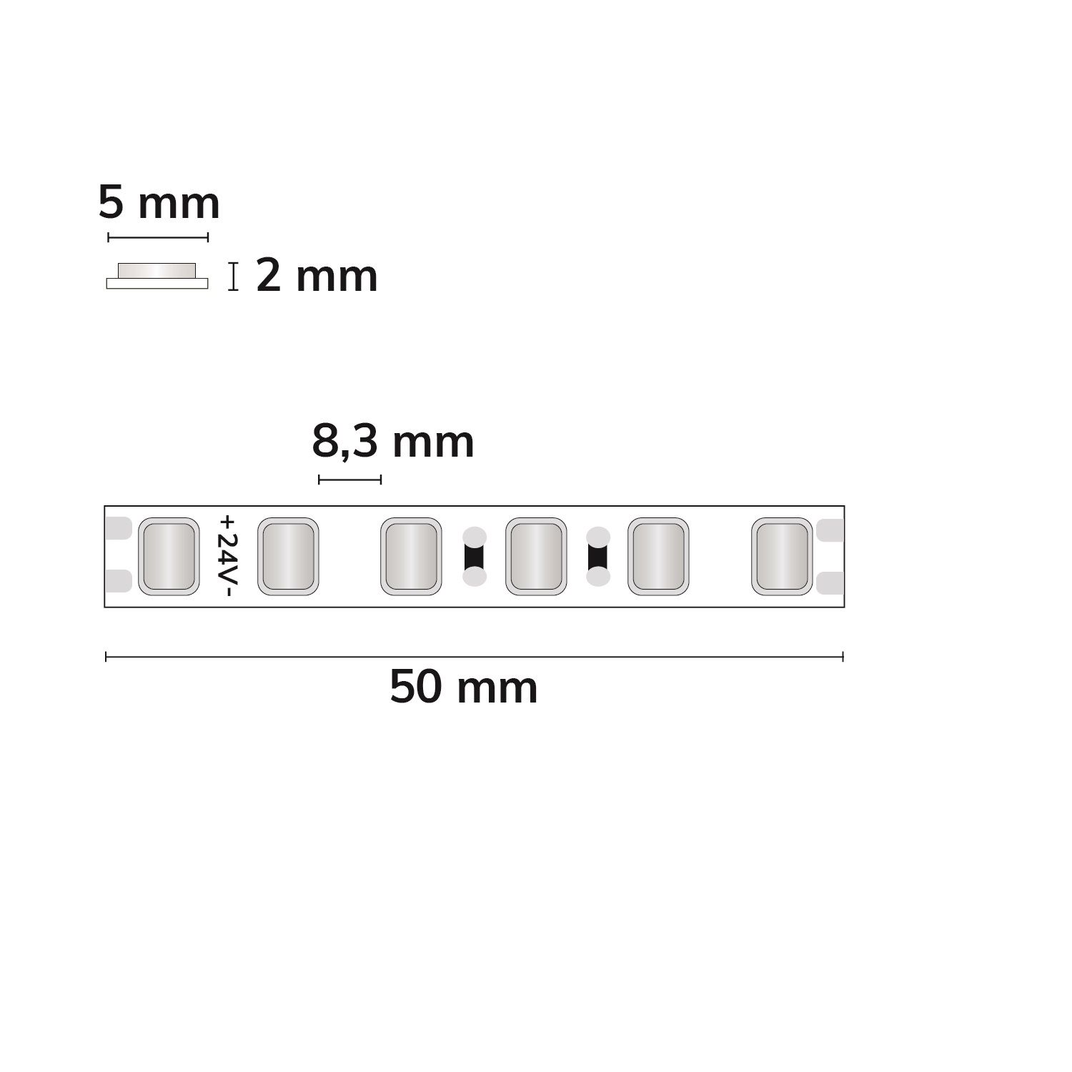 ISOLED LED HEQ MICRO Skyblue Flexband, 24V DC, 10W, IP20, 5m Rolle, 120 LED/m - 4