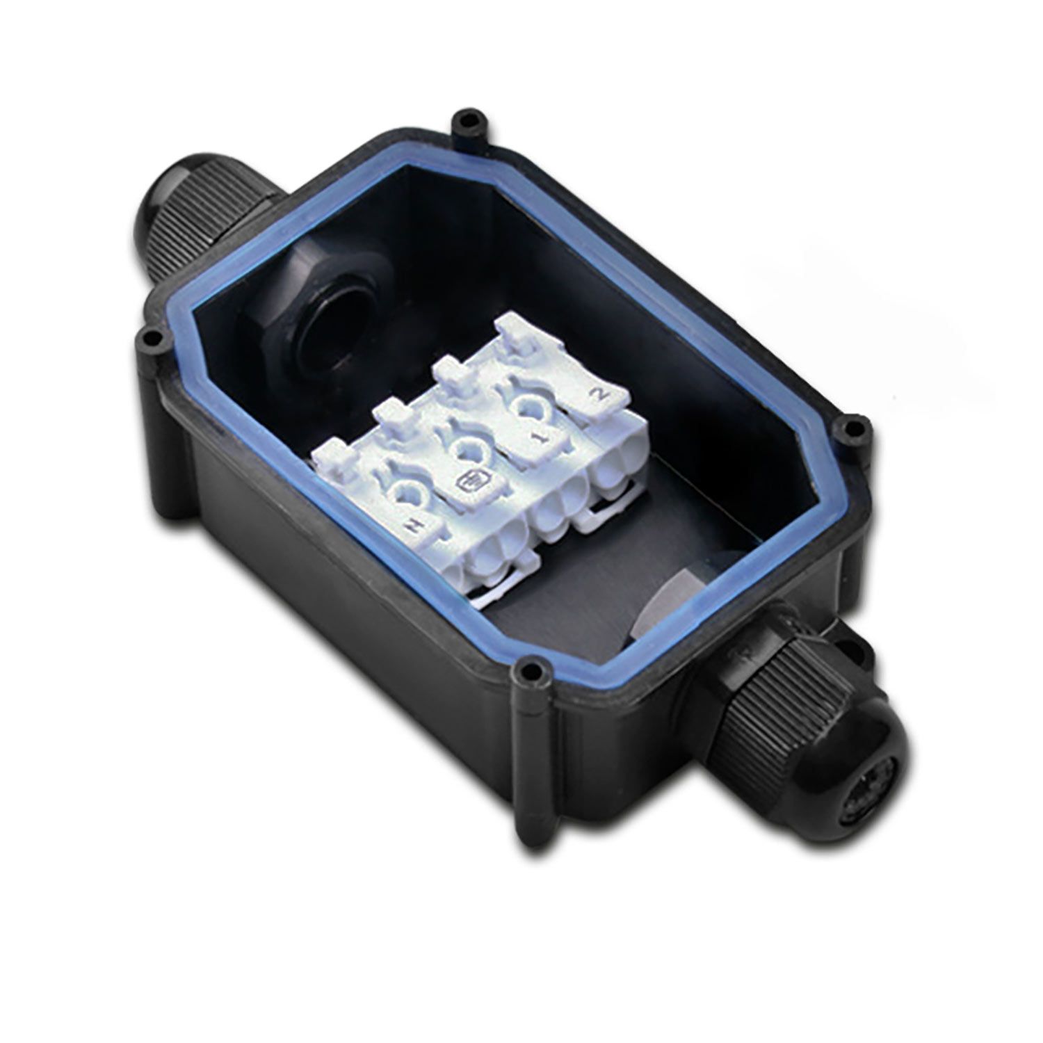 ISOLED Kabelverbinder IP67, Würgenippel + Push-Klemme 2x4polig ISOLED Kabelverbinder IP67, Würgenippel + Push-Klemme 2x4polig - 1