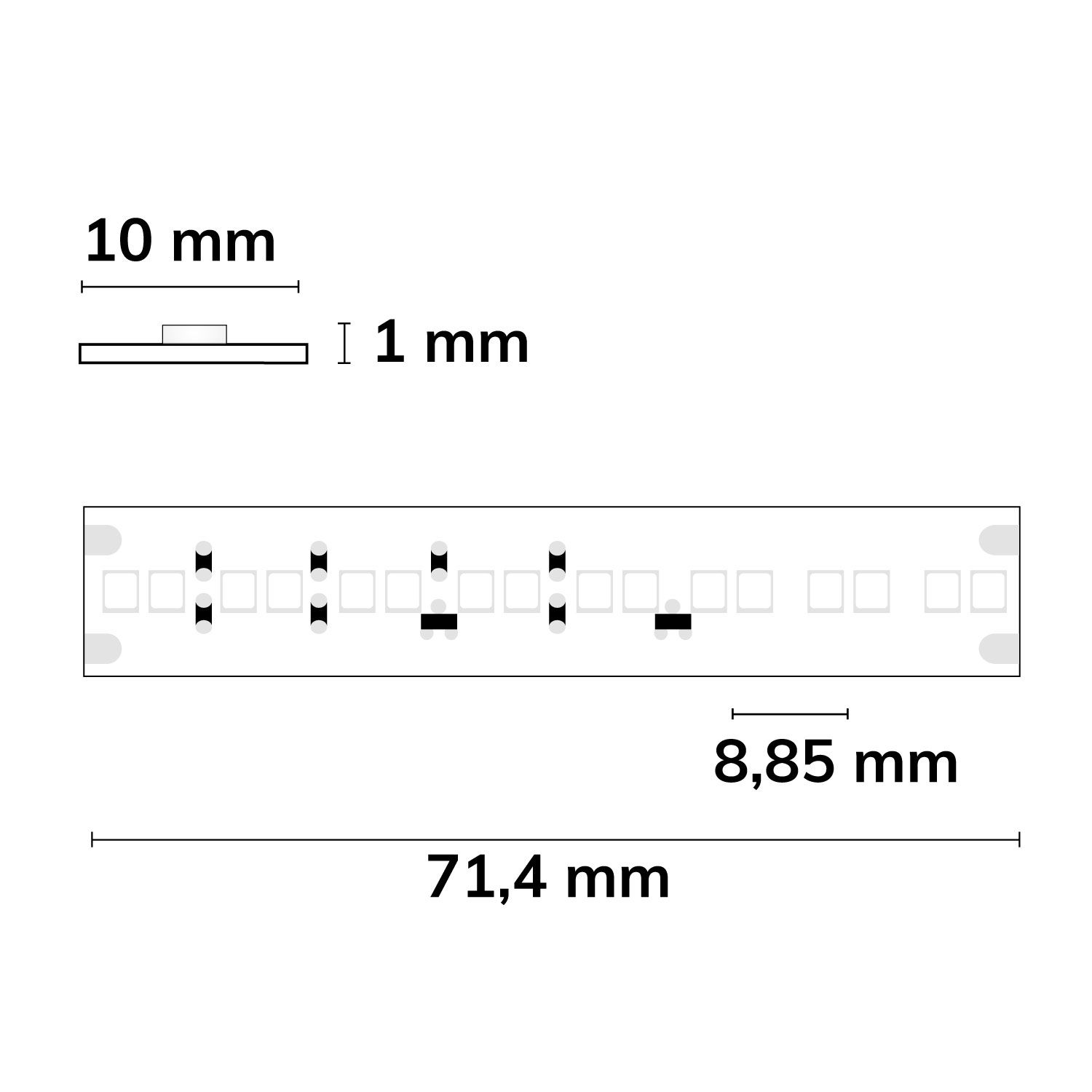 ISOLED LED CRI90 Sunset Dim-to-warm (via PWM) Flexband, 24V DC, 12W, IP20, 1800-3000K, 224 LED/m - 4
