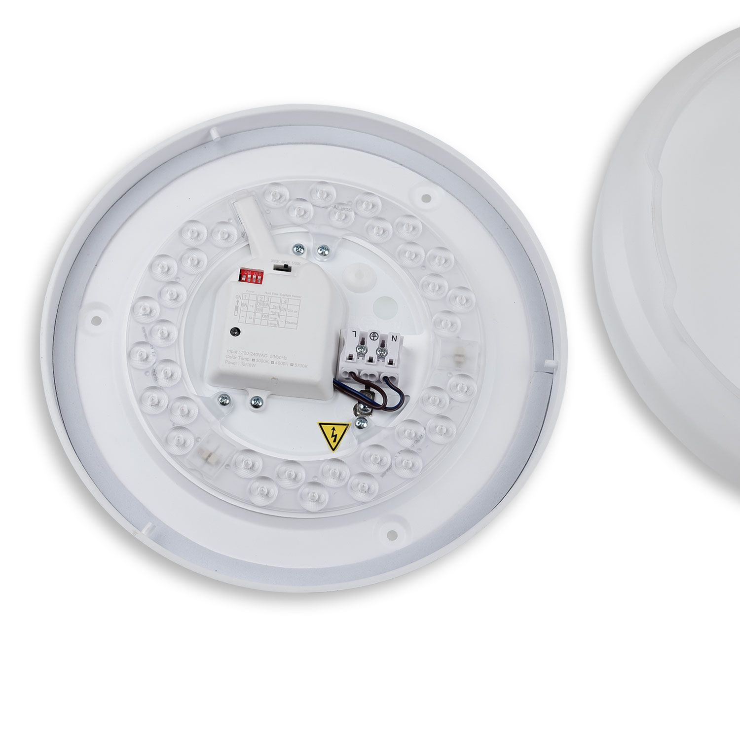 ISOLED LED Deckenleuchte 13|18W mit HF-Sensor, weiß rund, DN280, IP64, 120lm/W, ColorSwitch 3000|4000|6000K - 2