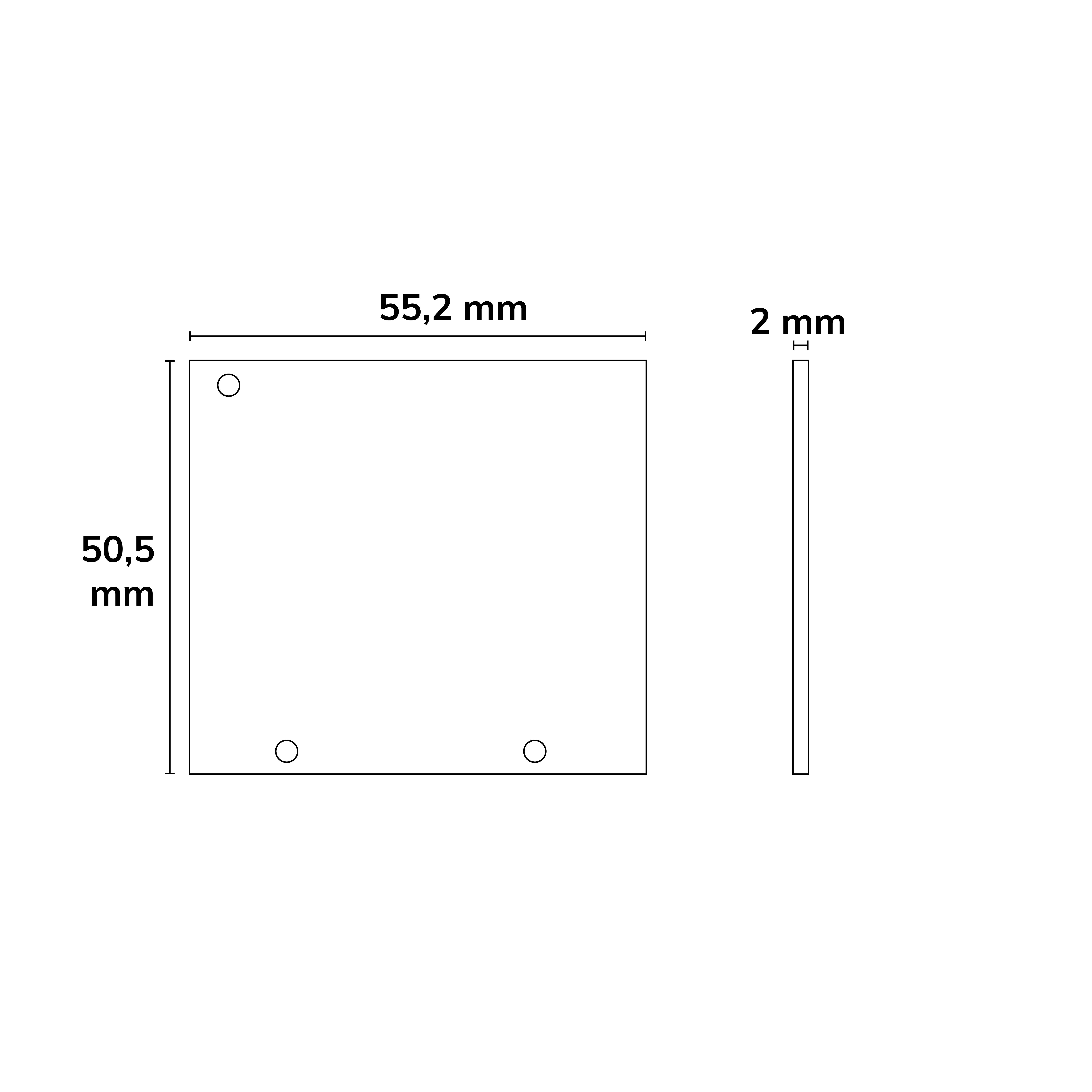 ISOLED Endkappe Alu EC133 für Curtain10 ONE FLAT mit VISOR, 1 Paar (links & rechts), weiß - 2