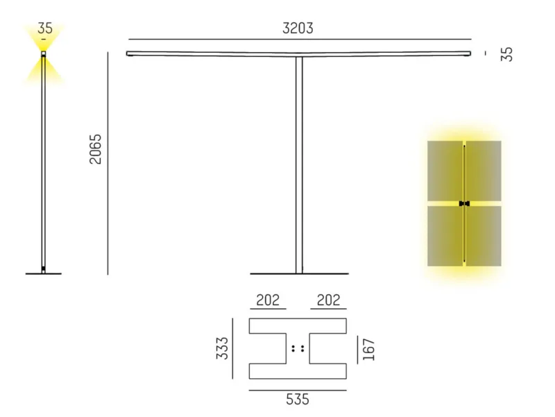 Molto Luce LENS QUAD F (aluminium eloxiert) - 2