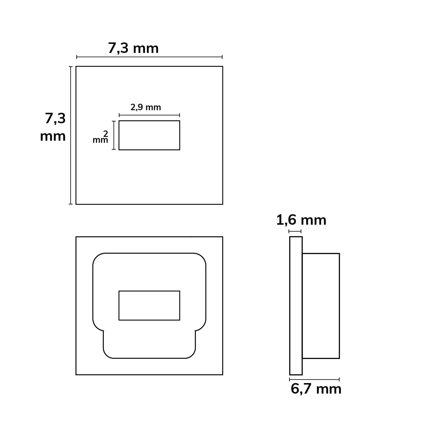 ISOLED Endkappe EC 65 für Profil SURF6, 1 STK, mit Kabeldurchführung - 2