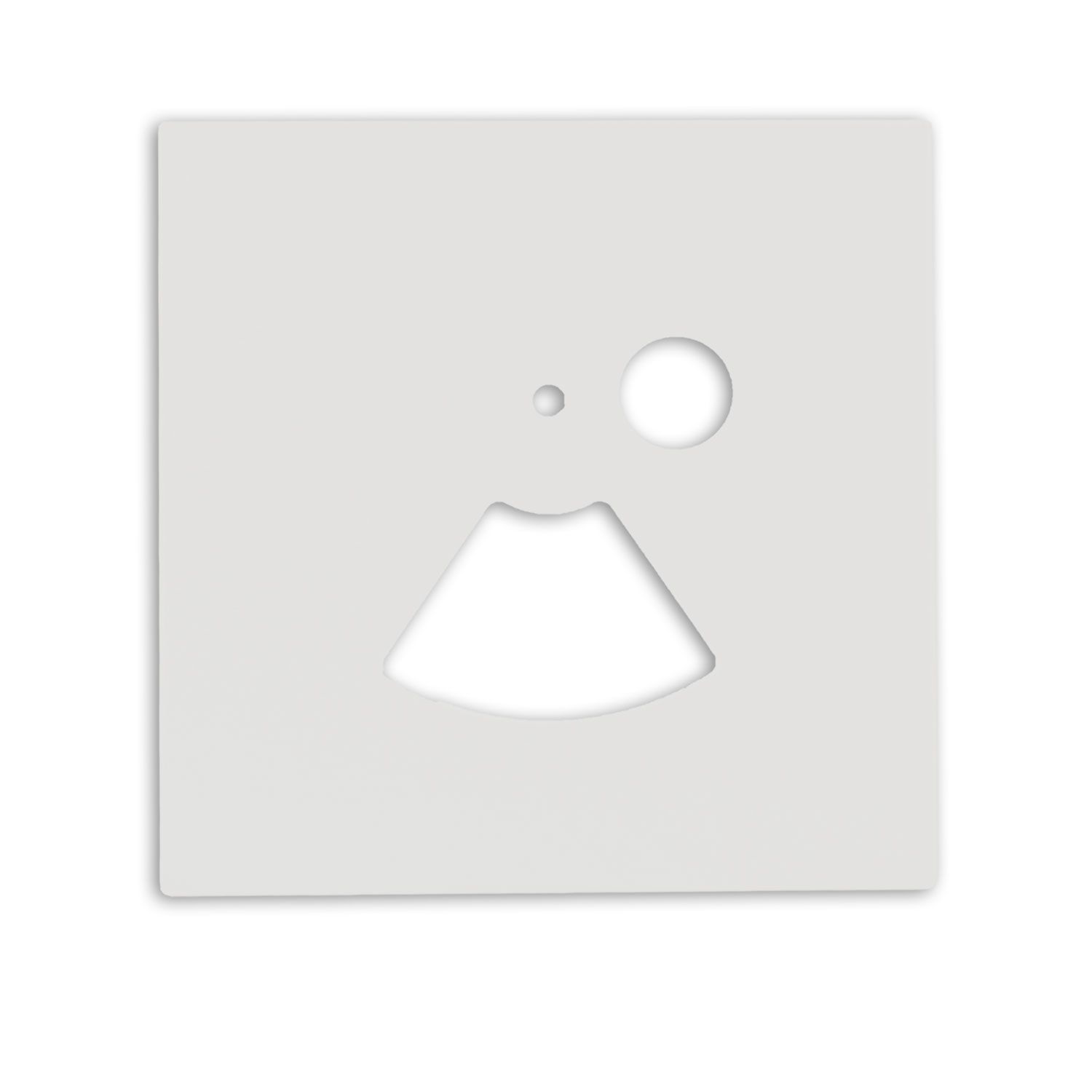 ISOLED Cover Aluminium eckig 2 weiß, für Wandeinbauleuchte Sys-Wall68 mit PIR Sensor - 1