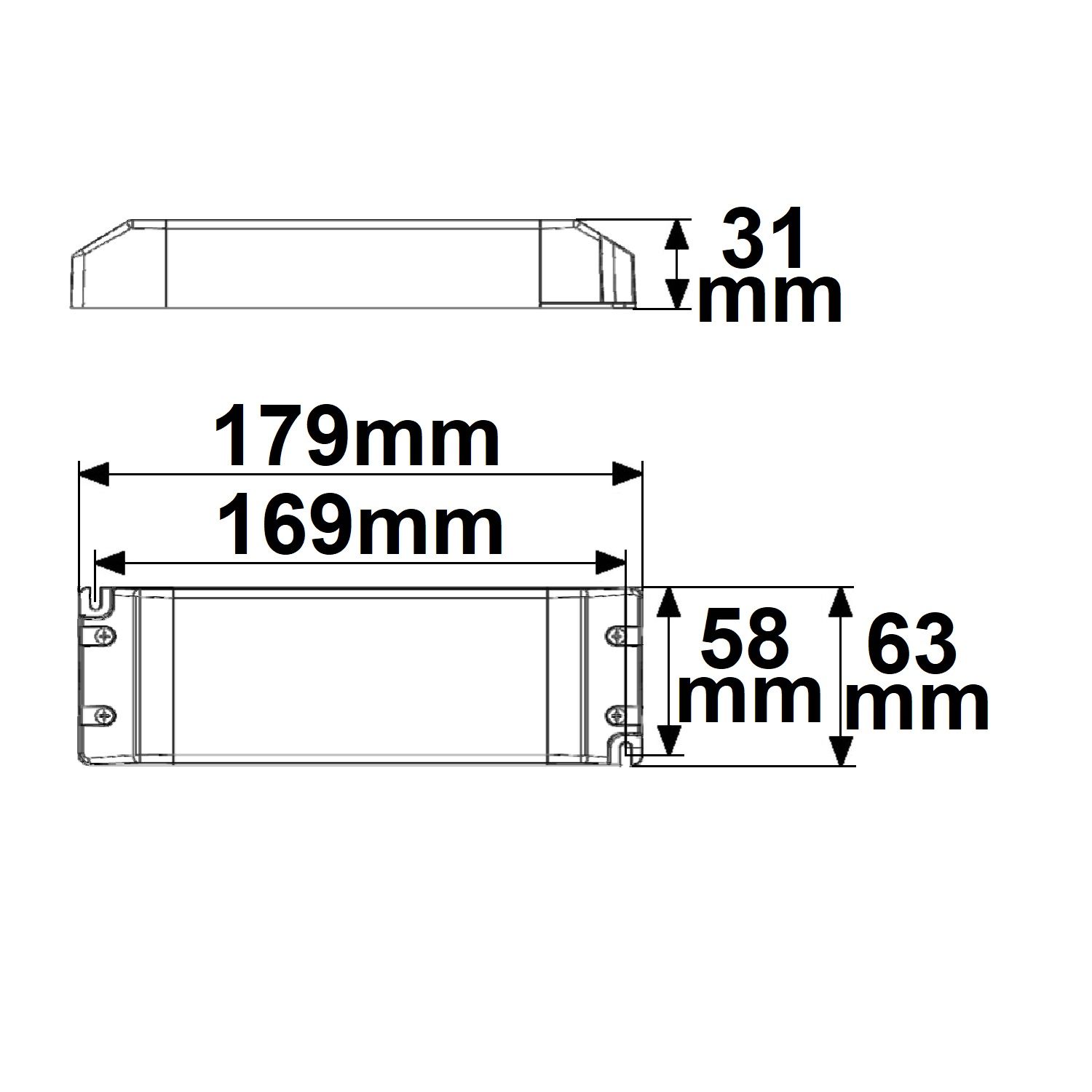 ISOLED LED Trafo 48V/DC, 0-150W, SELV, flach - 2