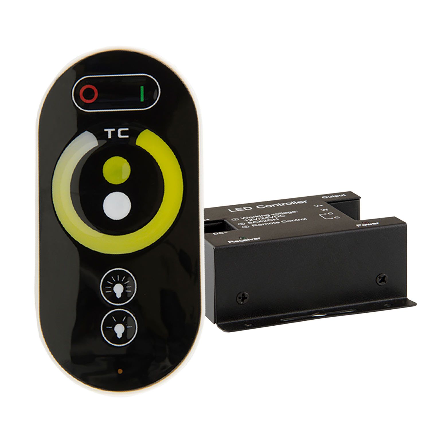 ISOLED Wireless Touch weißdynamischer PWM-Dimmer mit Funk-Fernbedienung, 12-24V DC 2x6A - 1