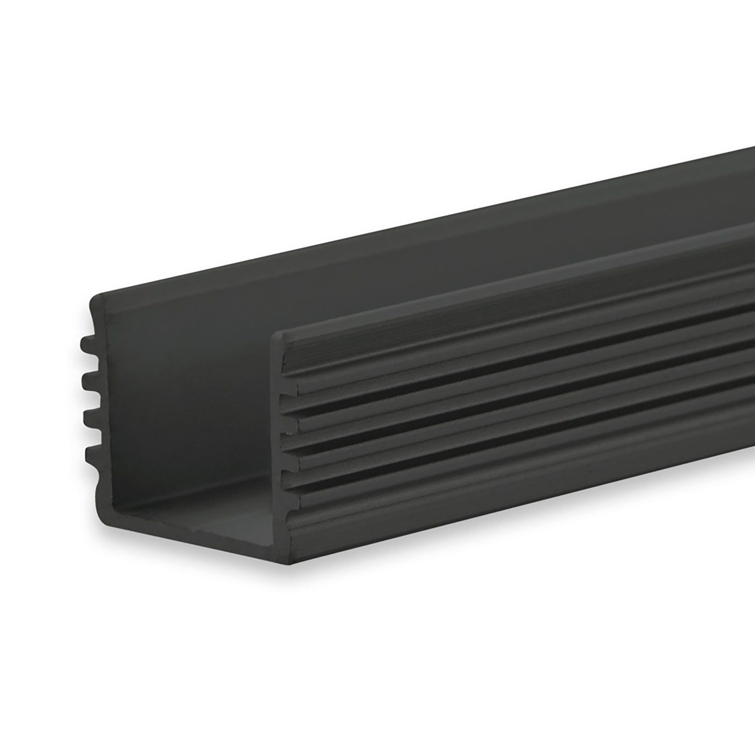 ISOLED LED Aufbauprofil SURF12 BORDERLESS Aluminium schwarz pulverbeschichtet RAL 9005, 200cm ISOLED LED Aufbauprofil SURF12 BORDERLESS Aluminium schwarz pulverbeschichtet RAL 9005, 200cm - 1