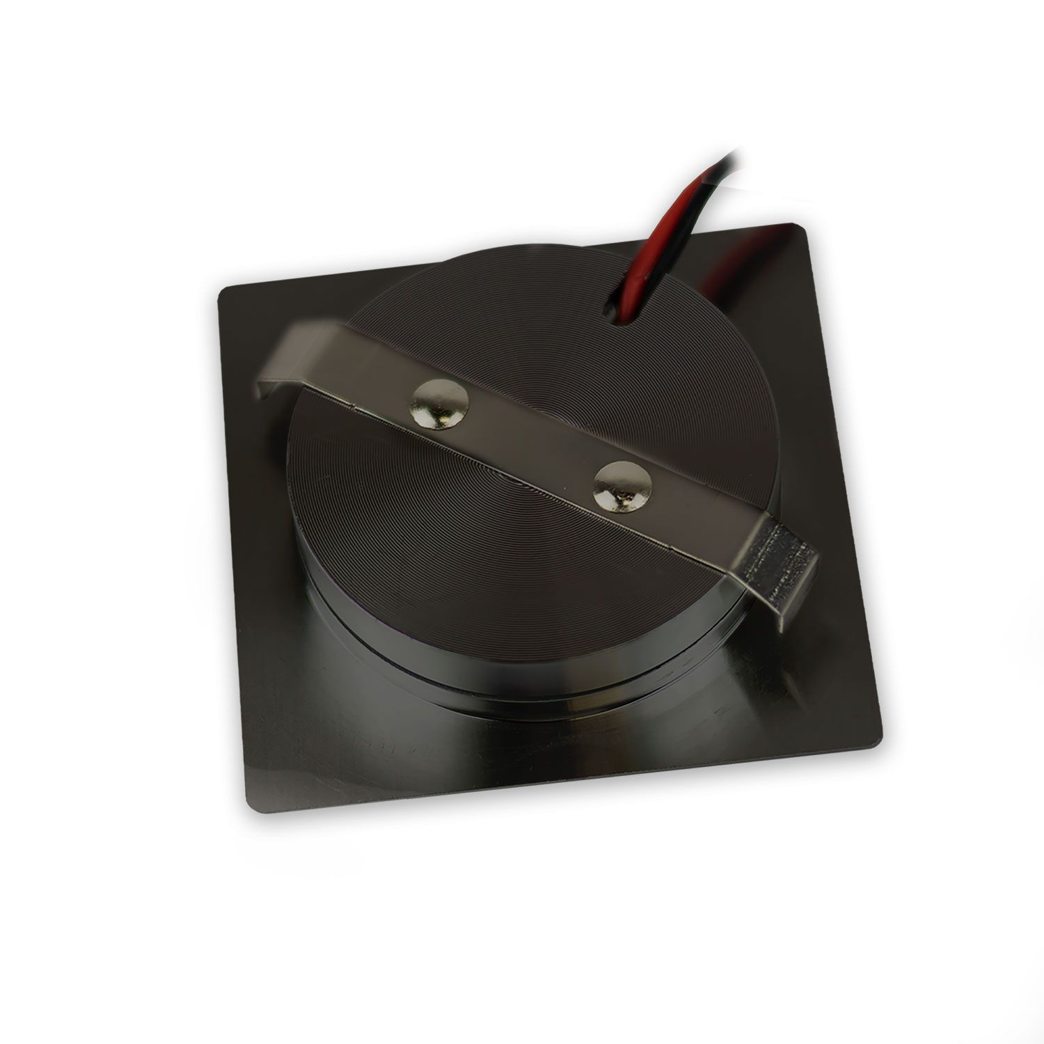 ISOLED LED Möbeleinbaustrahler MiniAMP schwarz, eckig, 3W, 120°,12V DC warmweiß 3000K, dimmbar - 1