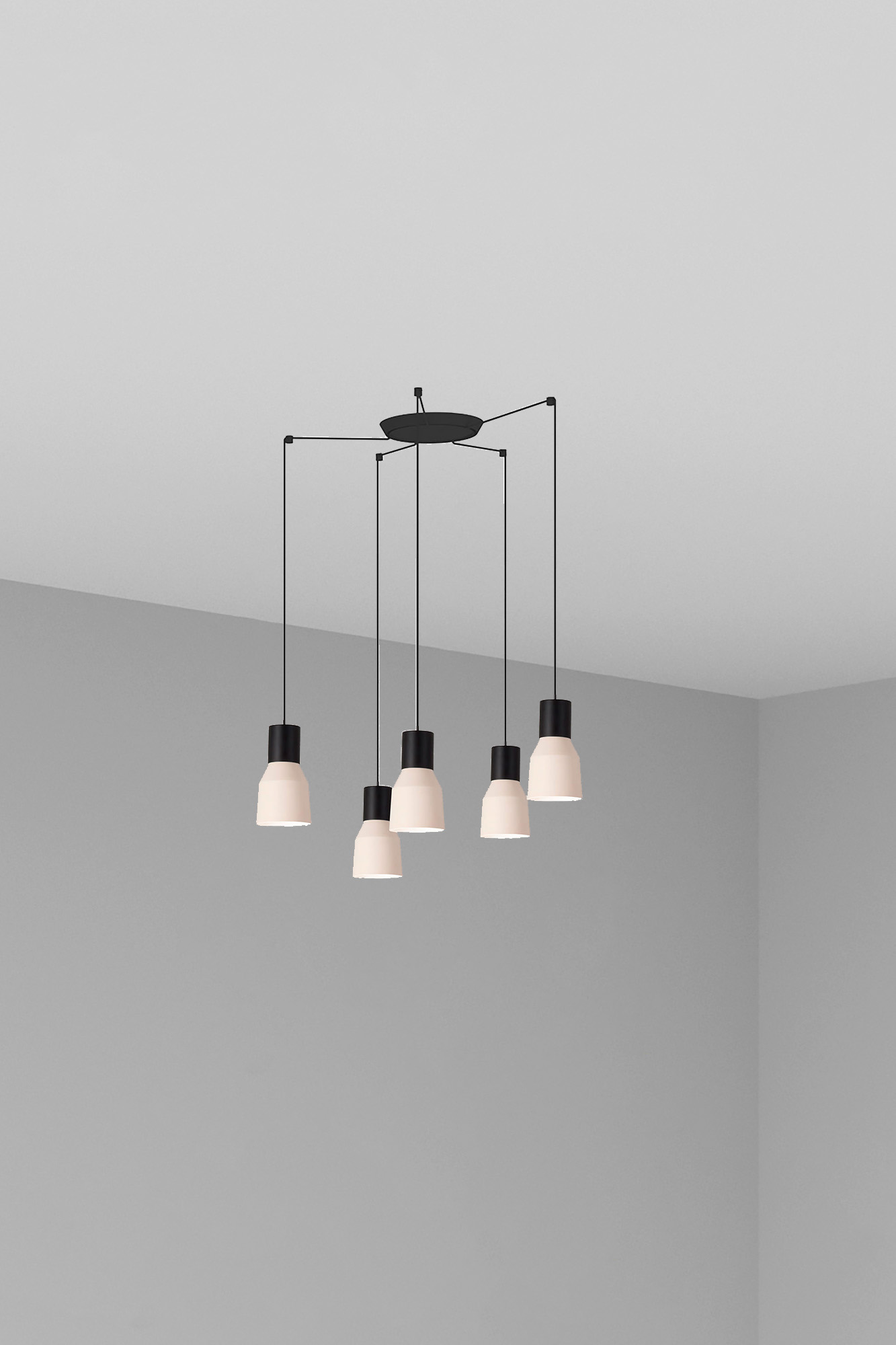 Faro KOMBO 120 5L Beige Pendelleuchte Faro KOMBO 120 5L Beige Pendelleuchte - 1