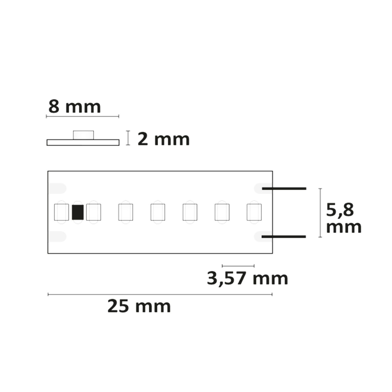 ISOLED LED CRI925 Linear8 Flexband, 24V DC, 15W, IP20, 2500K, 5m Rolle, 280 LED/m - 3