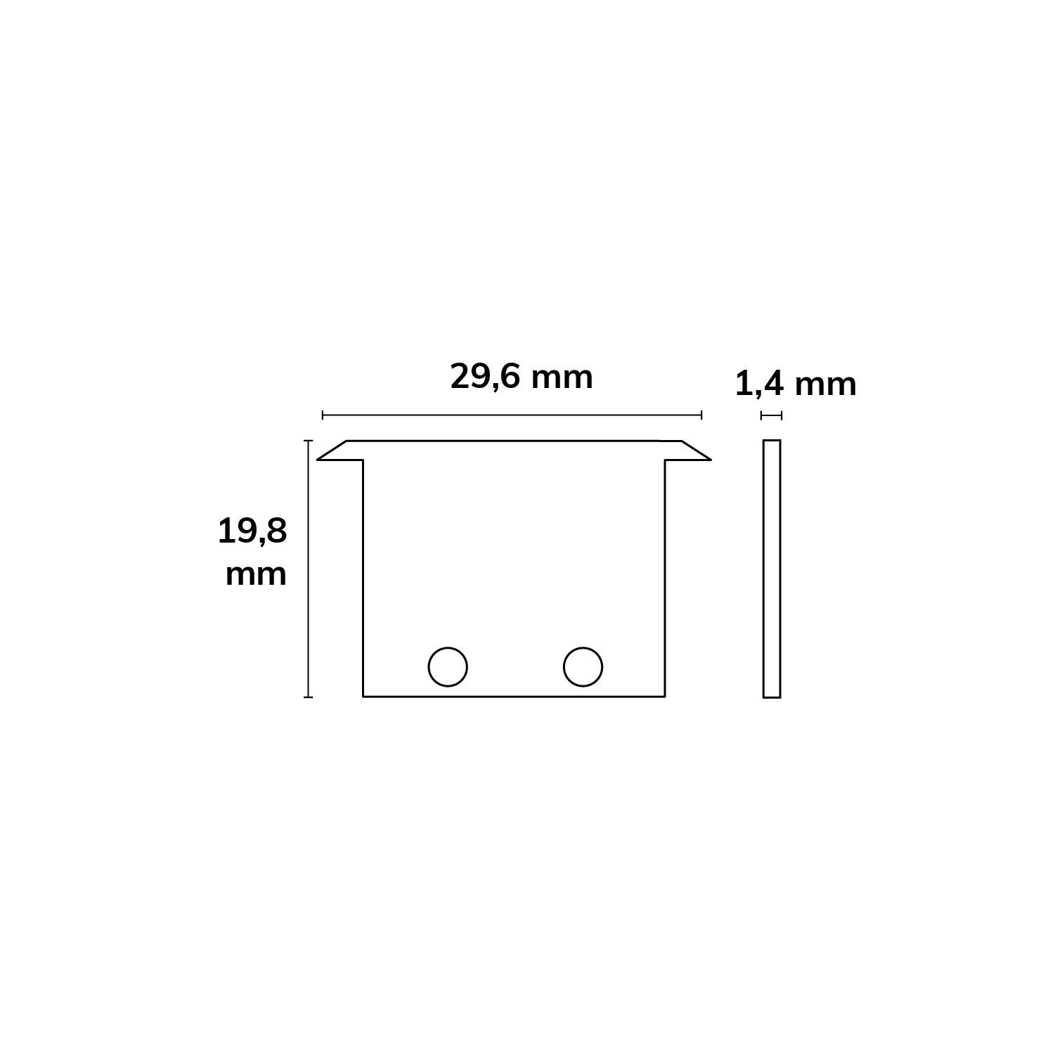 ISOLED Endkappe für Profil IL-ALU20, Einbau, Alu eloxiert - 2