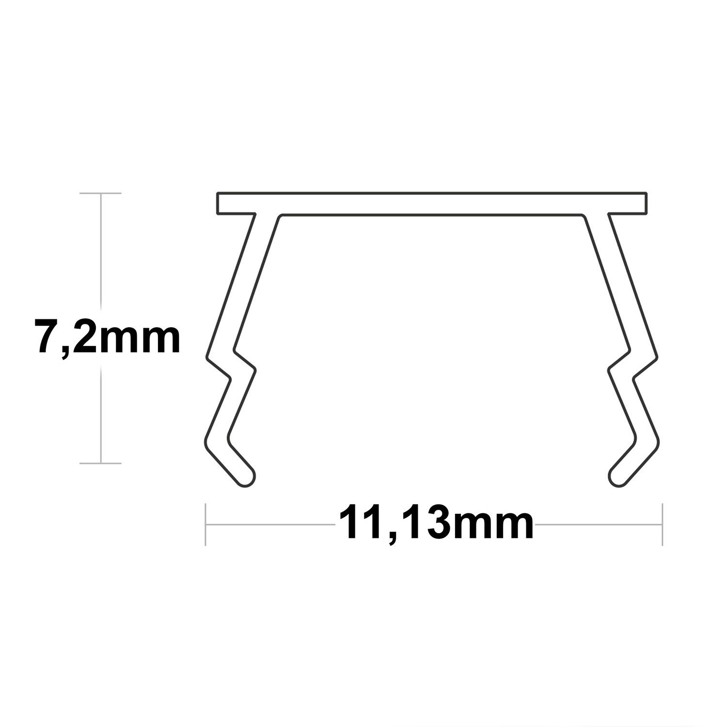 ISOLED Abdeckung COVER27 opal für Trockenbauprofil Planar/Single-Double Curve, 200cm - 2