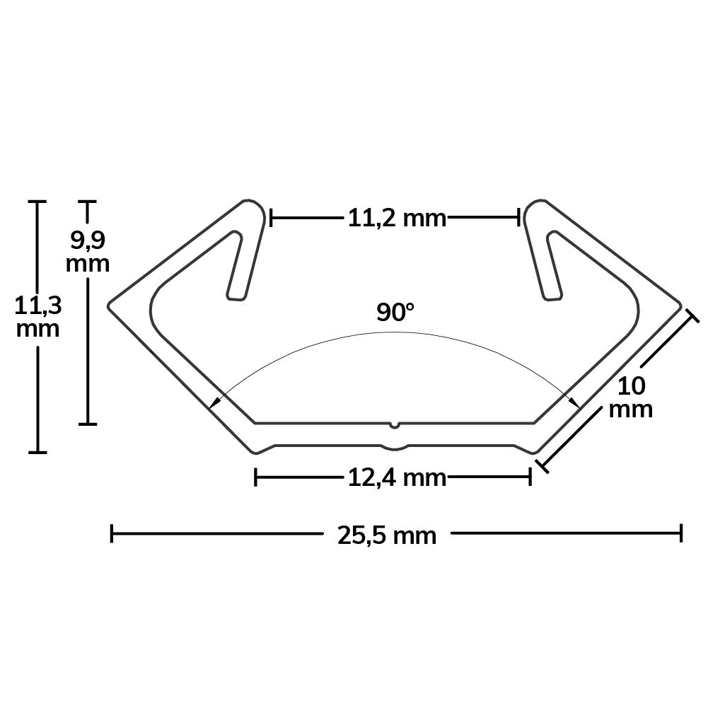ISOLED LED Eckprofil CORNER11n Aluminium weiß RAL9010, 200cm - 3
