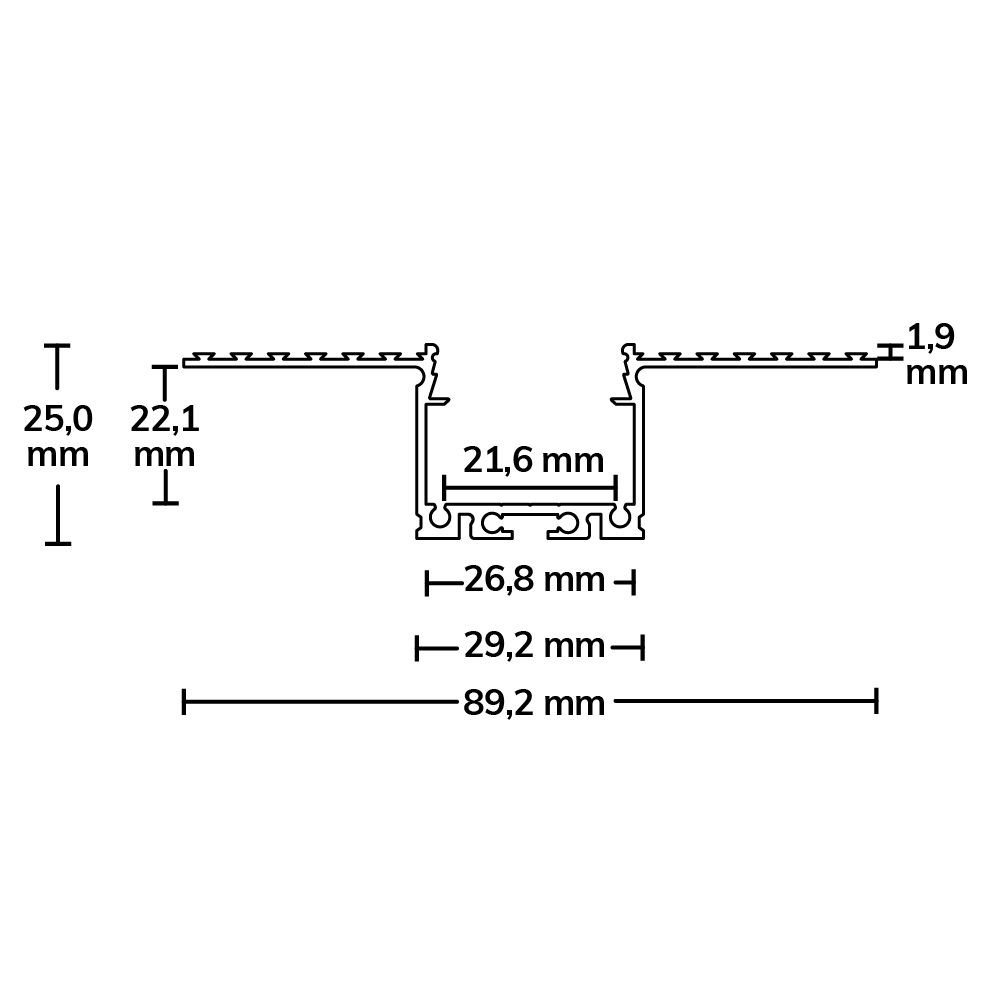ISOLED LED Trockenbauprofil 21 CEILING, 200cm - 3