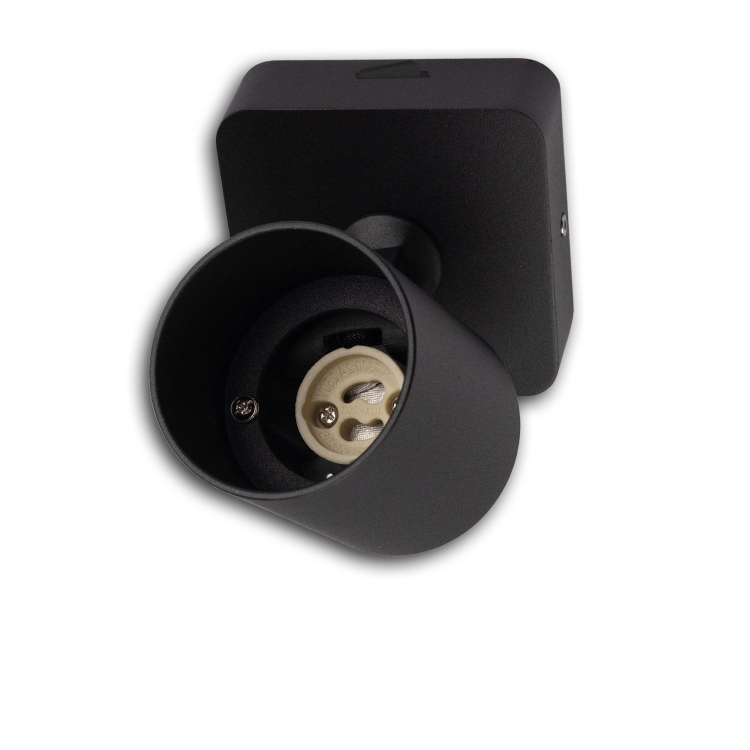 ISOLED Wand-/Deckenleuchte GU10 Single, IP20, schwarz, mit Ein/Aus- Schalter, exkl. Leuchtmittel - 3