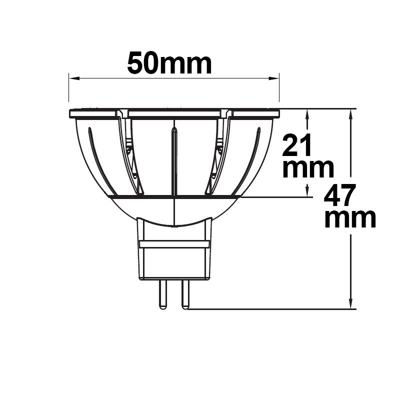 ISOLED MR16 Vollspektrum LED Strahler 7W COB, 36°, 2700K, dimmbar - 3