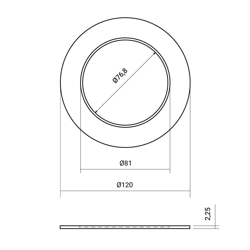 Emilum Adapter-Ring für 10W Spot 120mm - 6