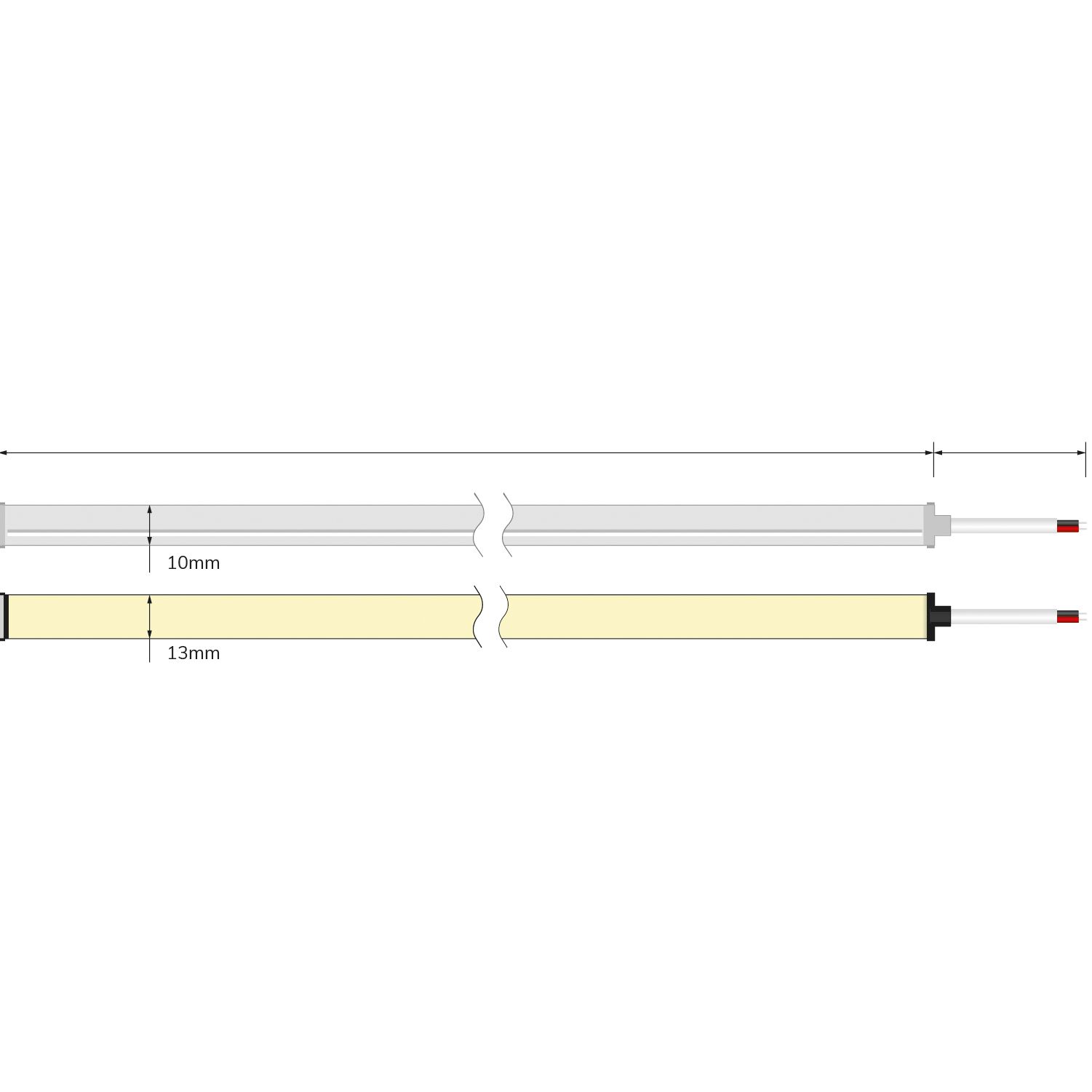 ISOLED LED NEON927 Flexband B13H10 für Fliesenprofile, 24V DC, 6W, 300cm, IP67, 2700K, 140 LED/m - 3