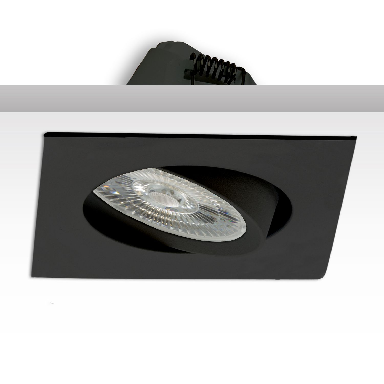 ISOLED LED Einbauleuchte Sunset Slim68 schwarz, eckig, 9W, 1800-2800K, Dimm-to-warm - 2