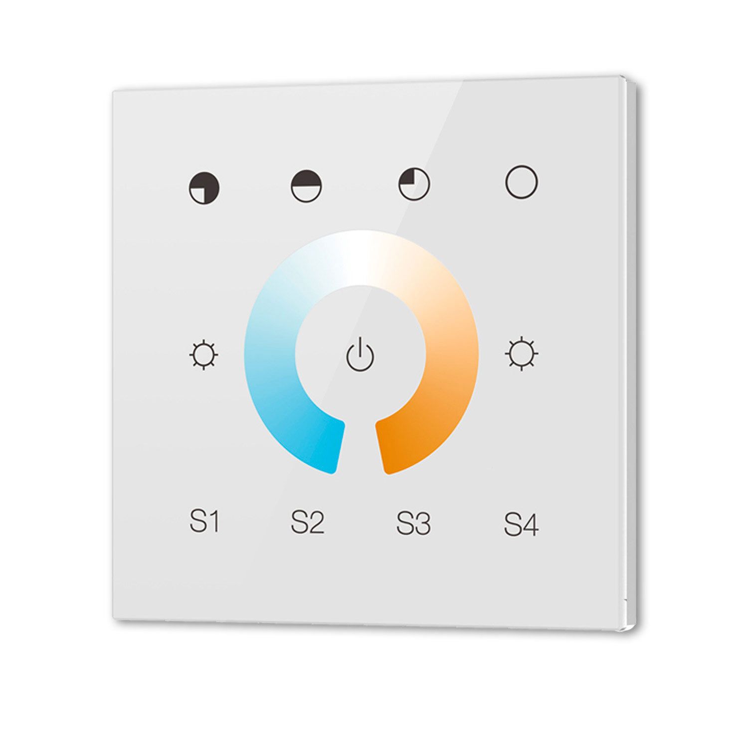 ISOLED DALI DT8 CCT 1 Gruppe Einbau-Touch Master-Controller, weiß, 230V AC oder DALI-Bus Spannung - 1