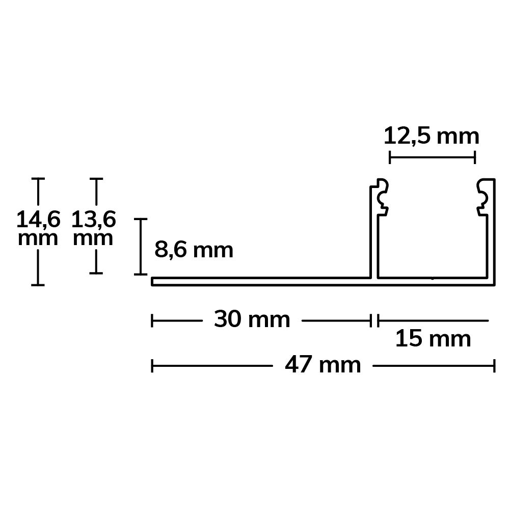 ISOLED LED Trockenbauprofil Abschluss, 300cm - 3
