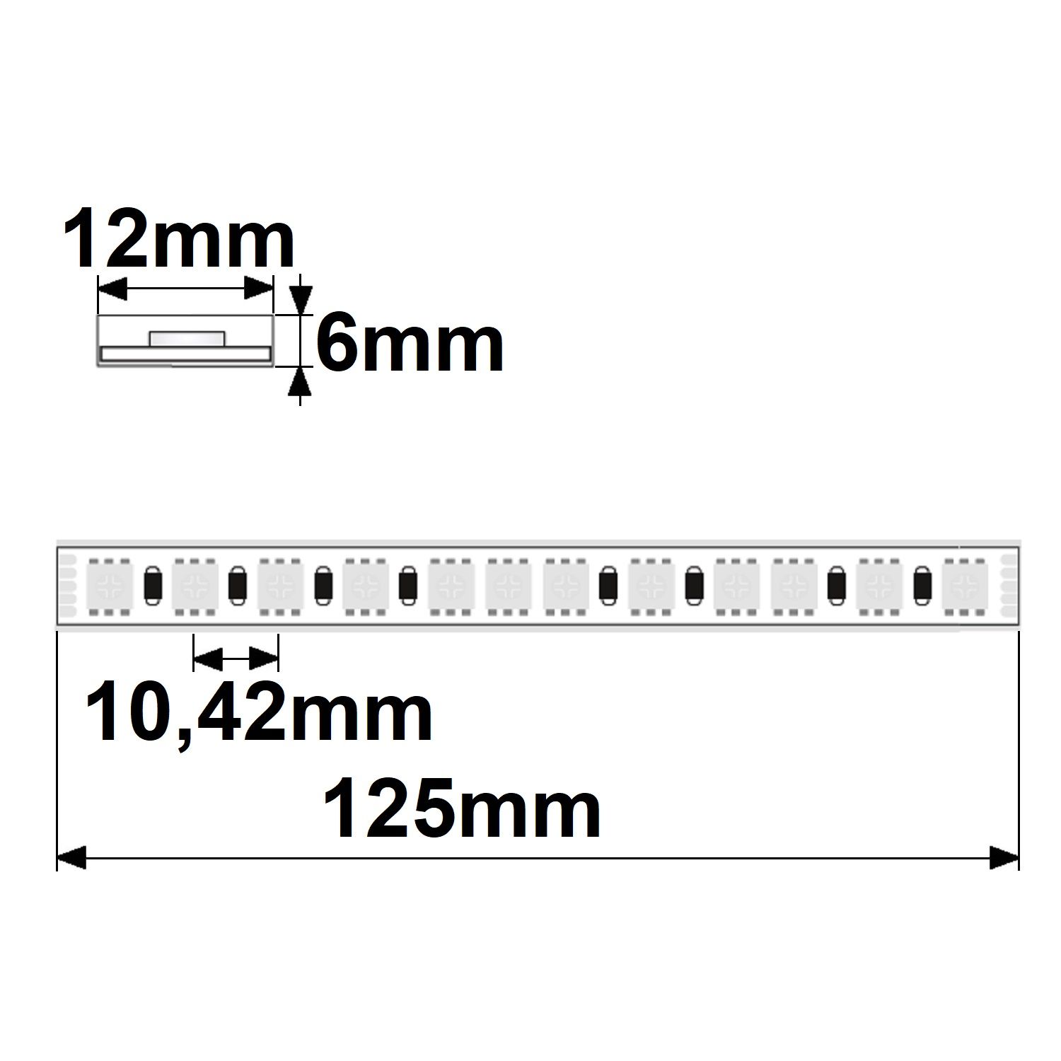 ISOLED LED AQUA RGB 48V Flexband, 14,4W, IP68, 3in1 Chip, 20m Rolle, 96 LED/m - 4