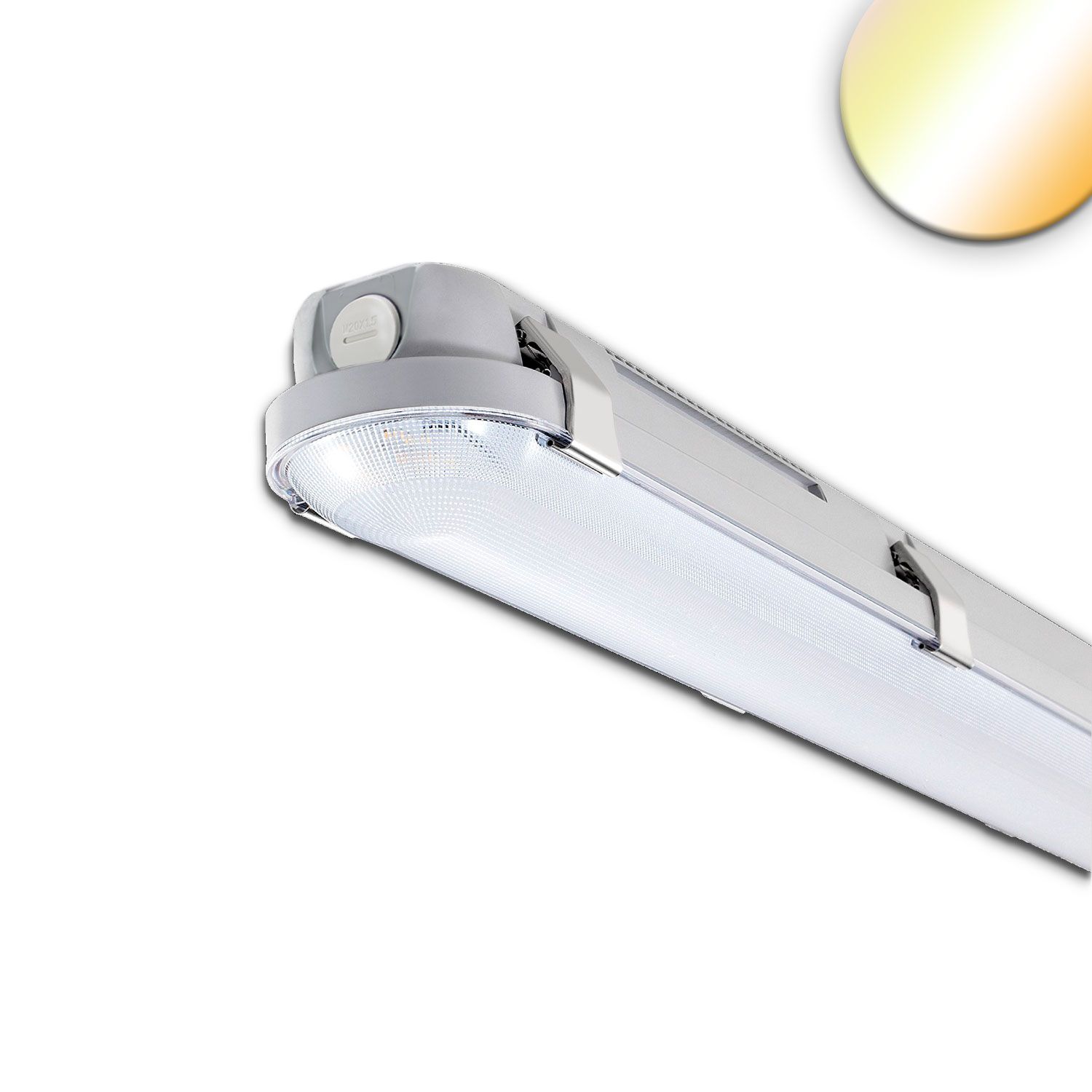 ISOLED LED Wannenleuchte 150cm mit Notlichtfunktion, IP65, PowerSwitch 35-60W, ColorSwitch 3000|4000|5000K - 1