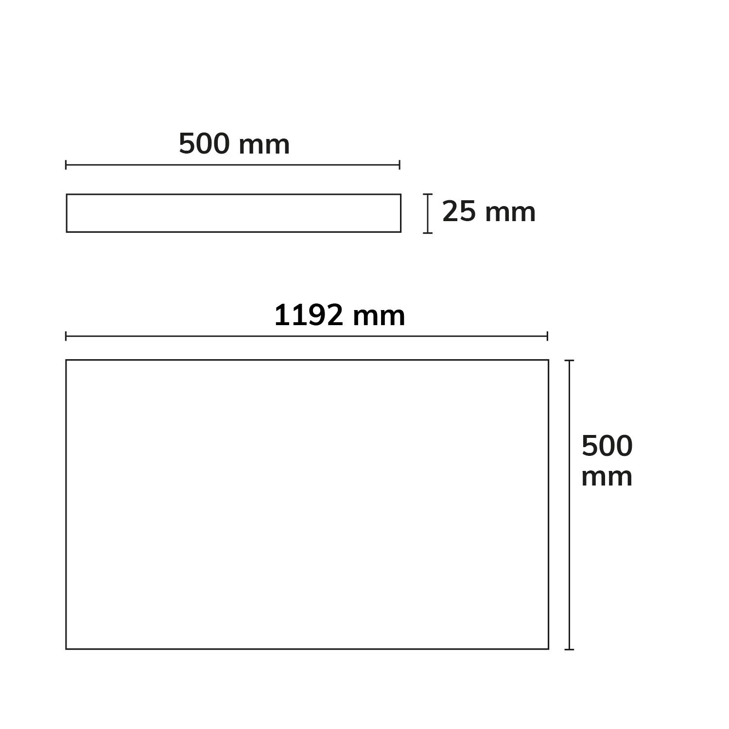 ISOLED Akustikabsorber H25 für Leuchtenrahmen mit Innenformat 500x1192mm, anthrazit - 3