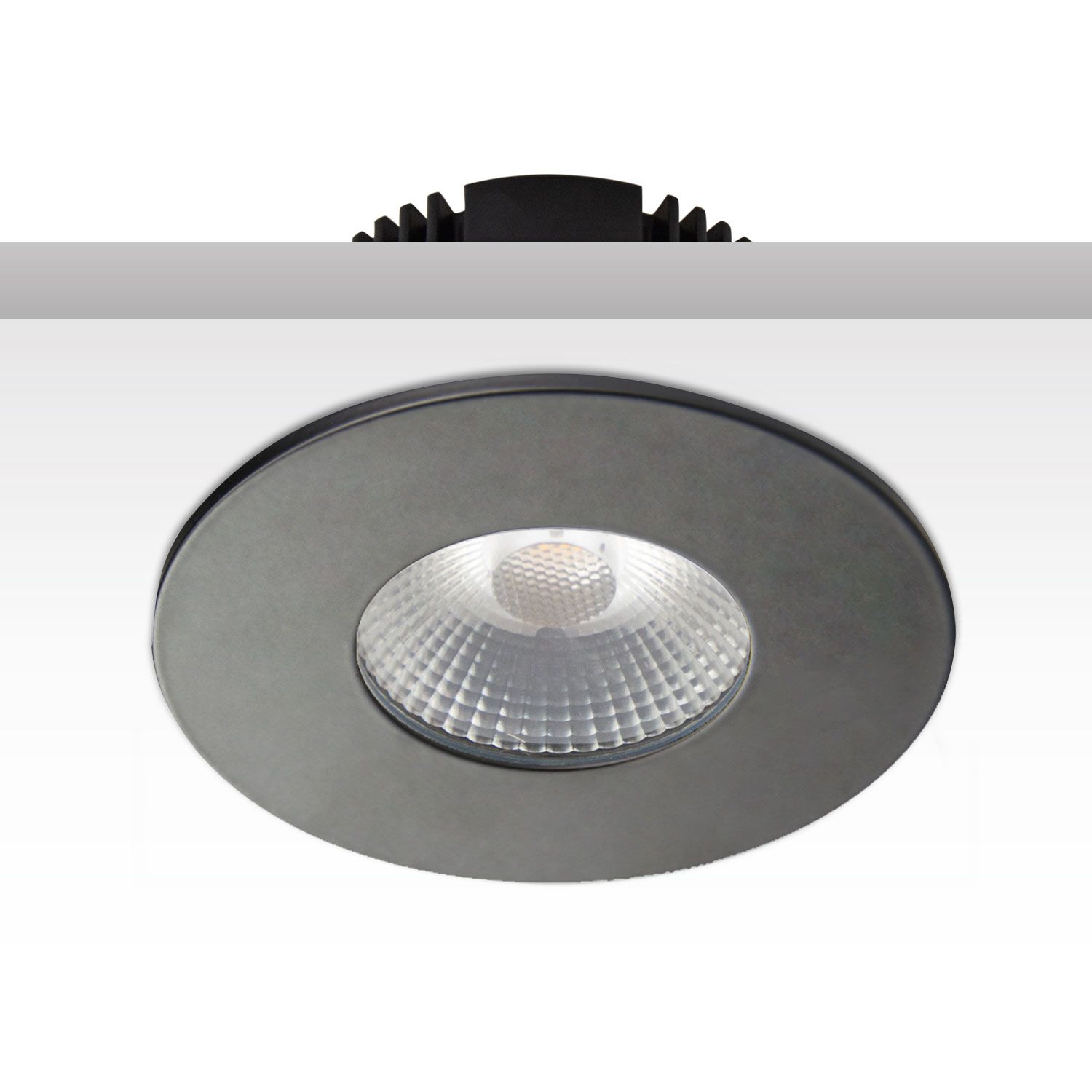 ISOLED Cover Aluminium rund schwarz matt für Sys-68 - 3