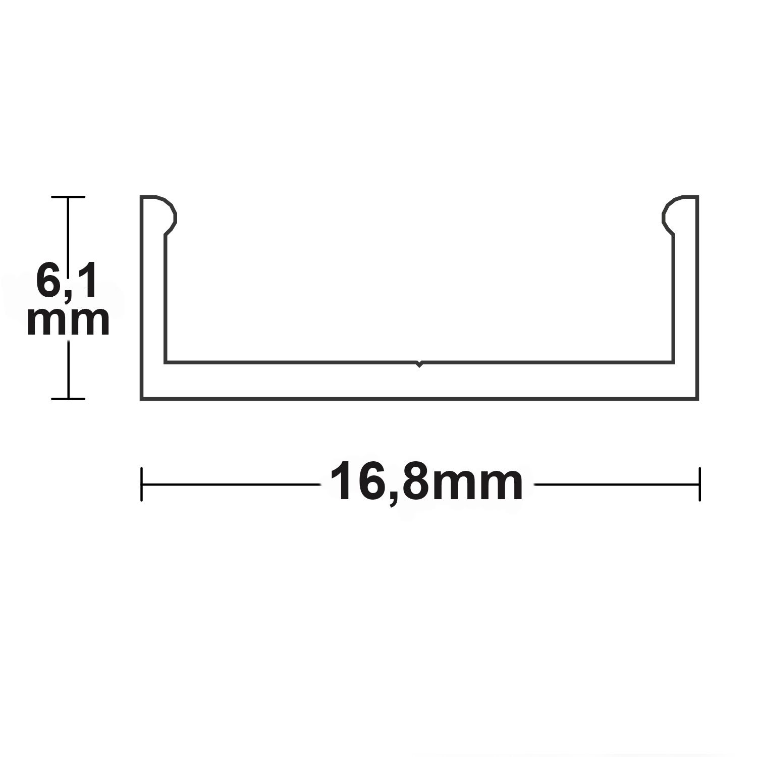 ISOLED Befestigungsleiste für Montageprofile, 10cm, gebohrt - 2