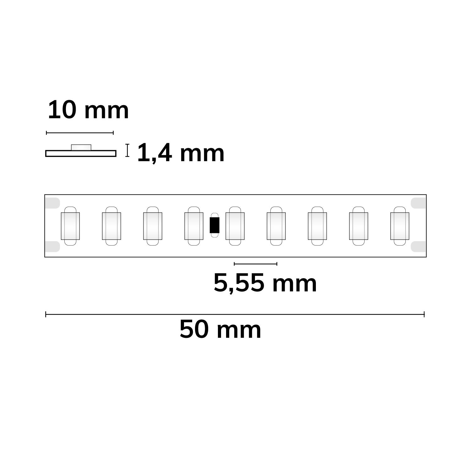 ISOLED LED HEQ827 Flexband 185 lm/W, 24V DC, 9W, IP20, 2700K, 5m Rolle, 180 LED/m - 4