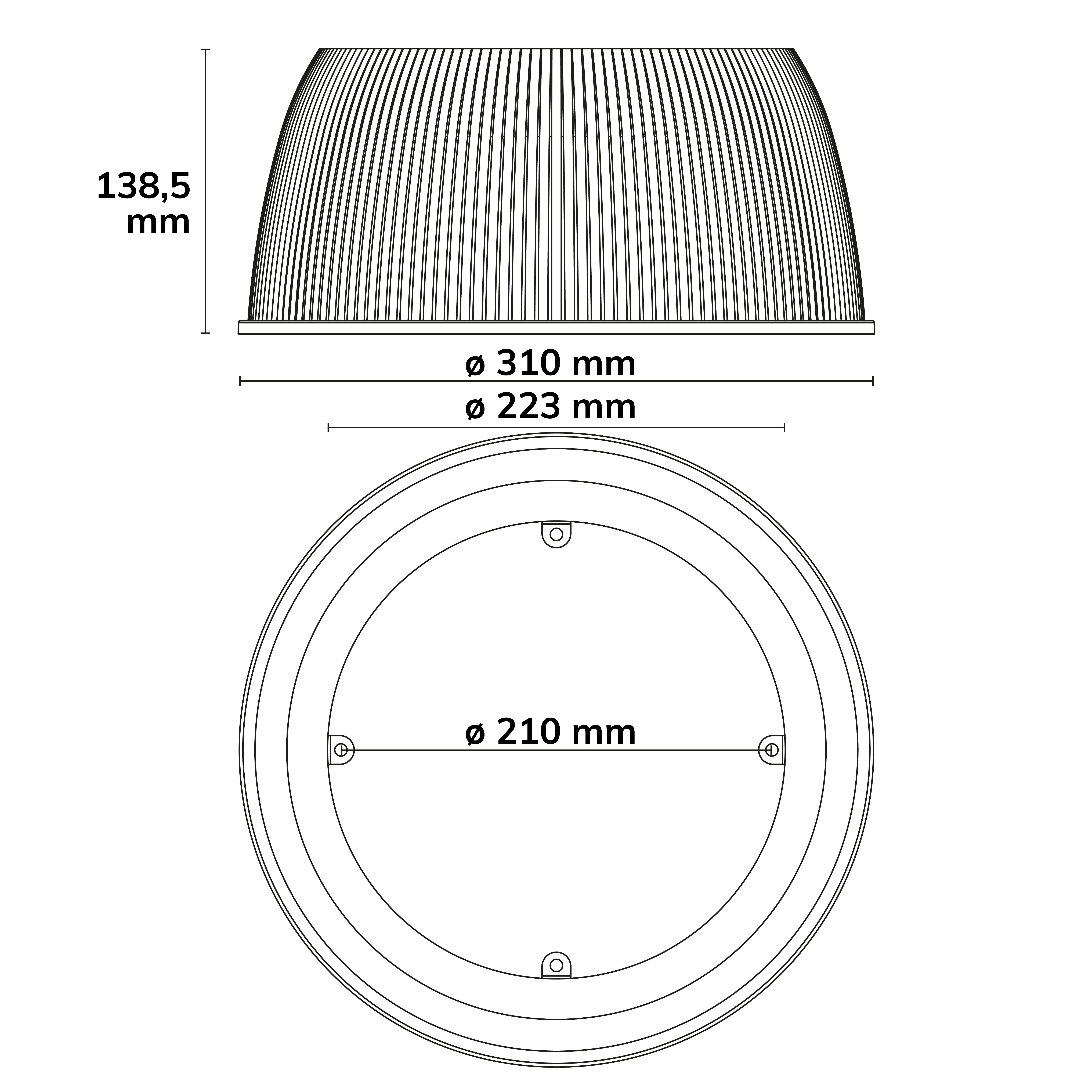 ISOLED PC-Reflektor 90° für LED Hallenleuchten Serie FL2, transparent - 4