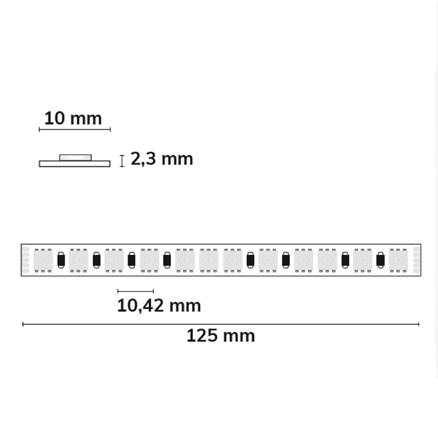 ISOLED LED RGB 48V Flexband, 14,4W, IP20, 20m Rolle, 96 LED/m - 3
