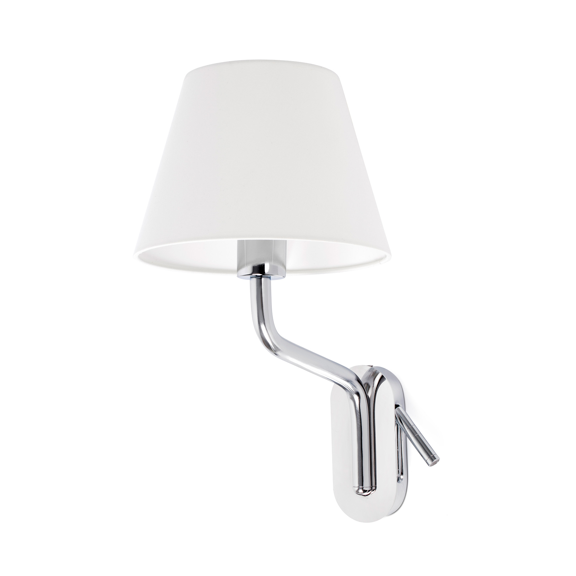 Faro ETERNA Wandleuchte mit linkem Leser chrom/weiß - Produktbild 1