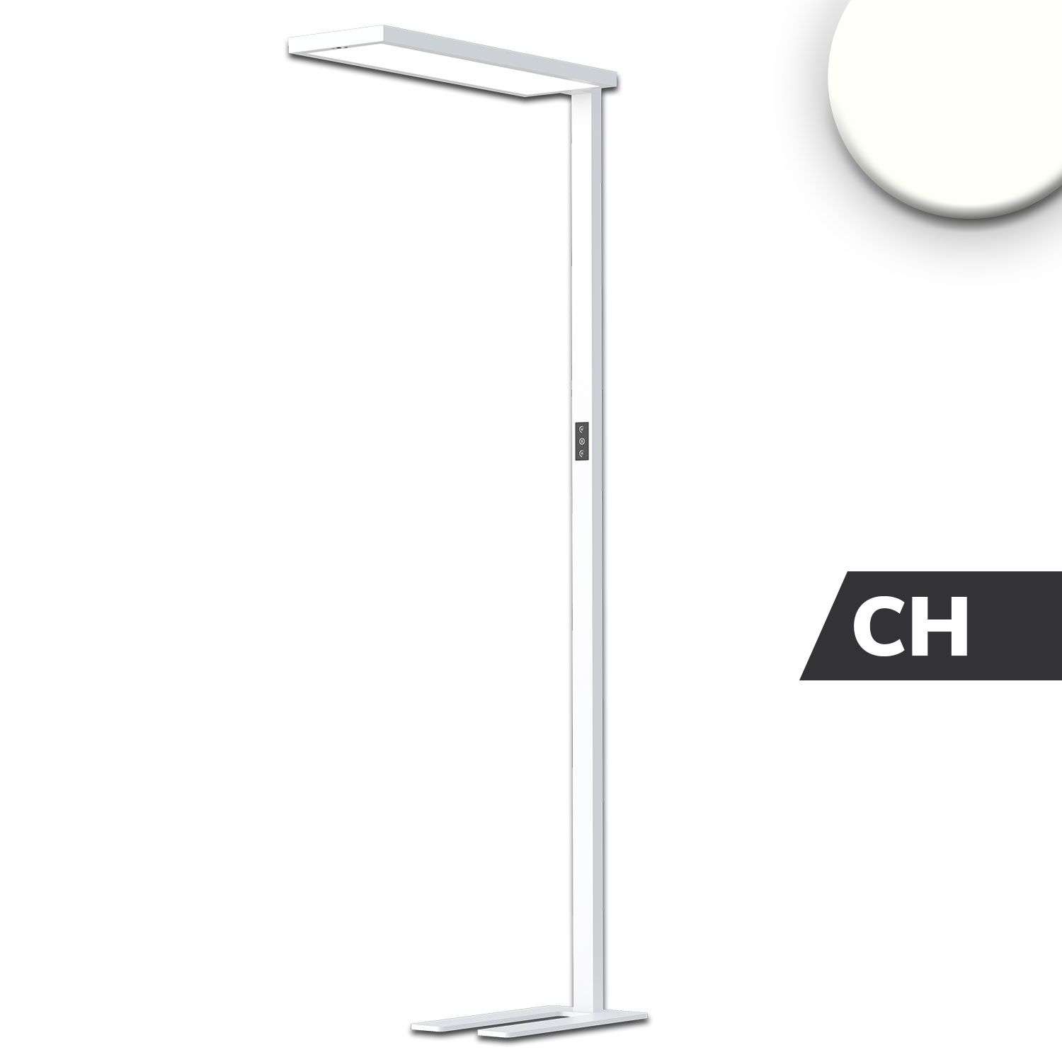 ISOLED LED Office Pro Stehleuchte Up&Down, 80W+20W, silber, UGR