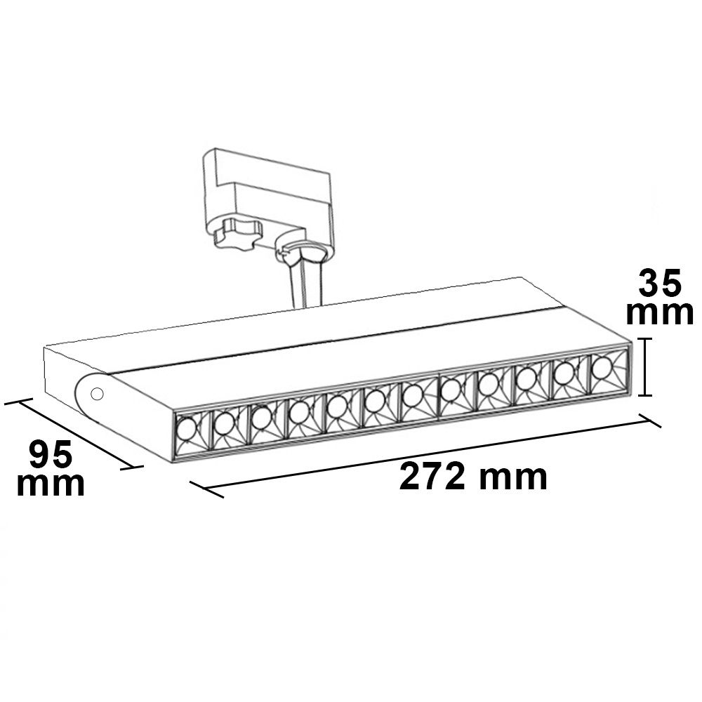 ISOLED 3-Phasen Schienenstrahler UV-C 270nm, 10W, 50°, weiß matt - 3