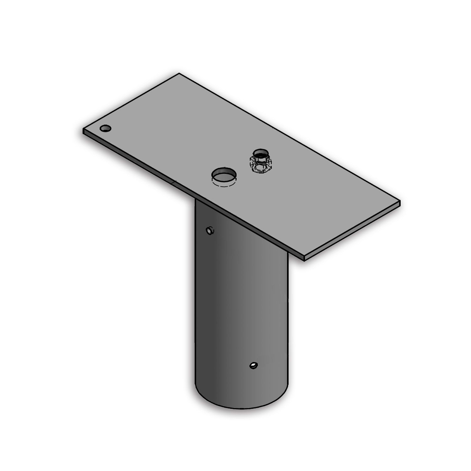 ISOLED Traverse mit Zopfmaß 76mm für 1 Flutlicht - 1