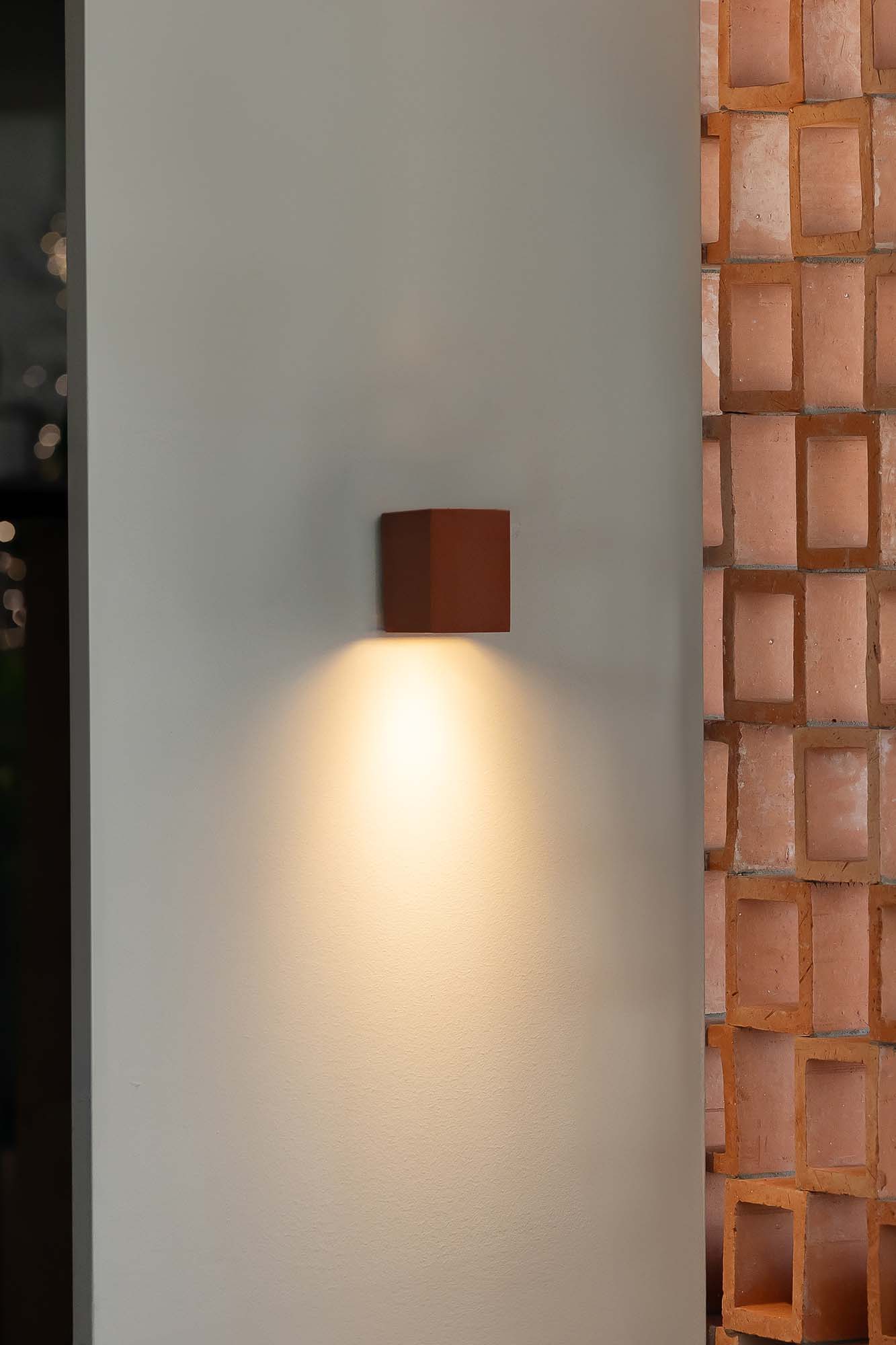 Faro LUNE Quadratische Wandleuchte terrakotta - Produktbild 2