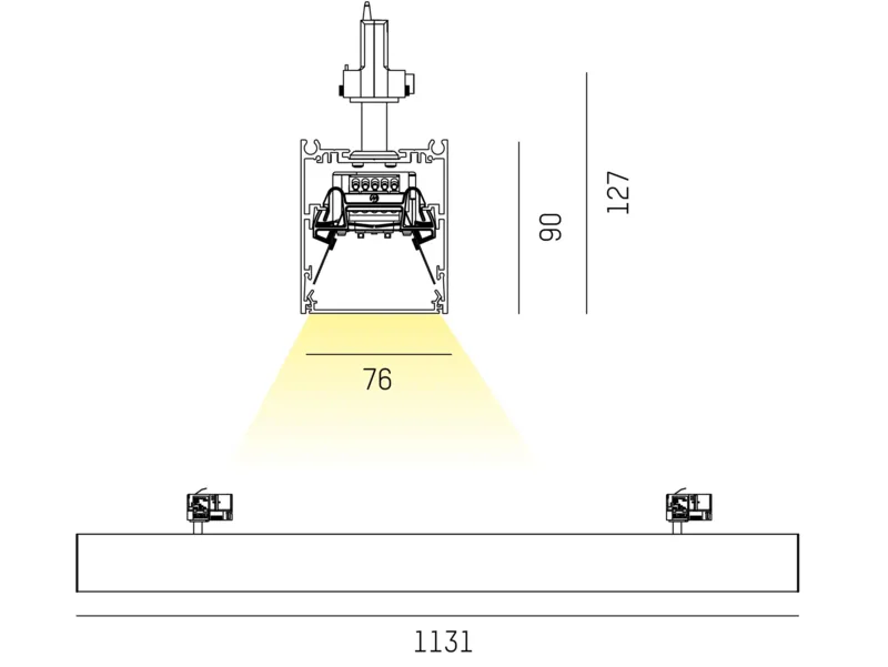 Molto Luce LOG OUT 2.1 TRACK (aluminium eloxiert) - Produktbild 2