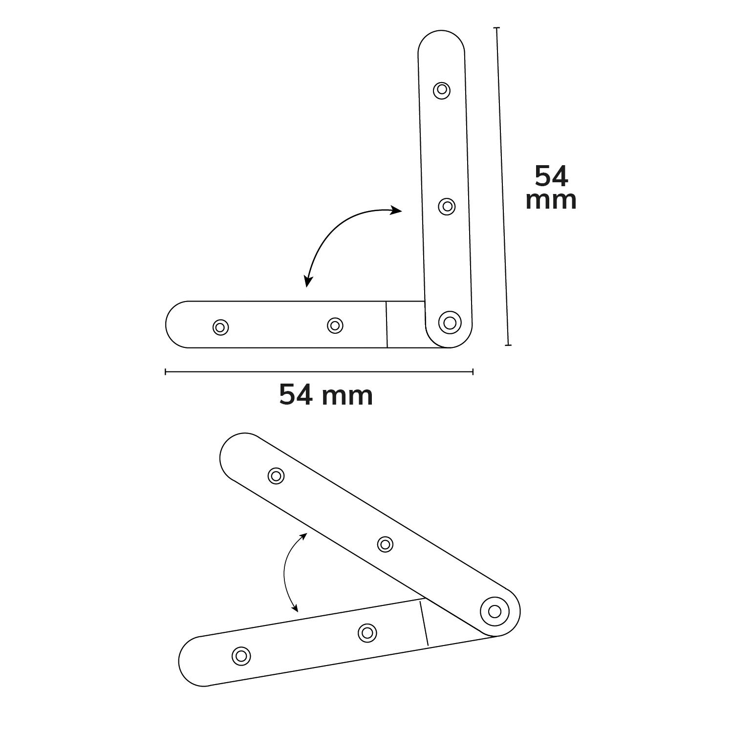 ISOLED Verbinder Z53, flexibel 180° - 45°, 2 Stück - 3