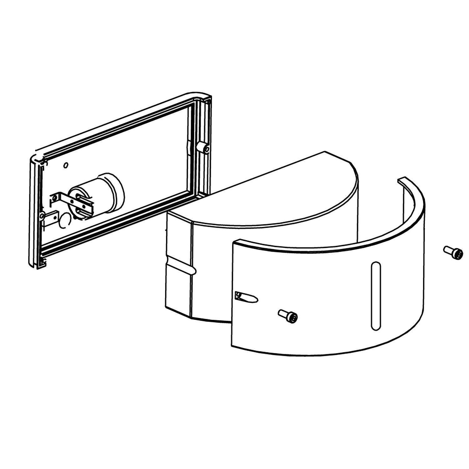 ISOLED Wandleuchte Up&Down 1xE27, IP54, anthrazit, exkl. Leuchtmittel - 2