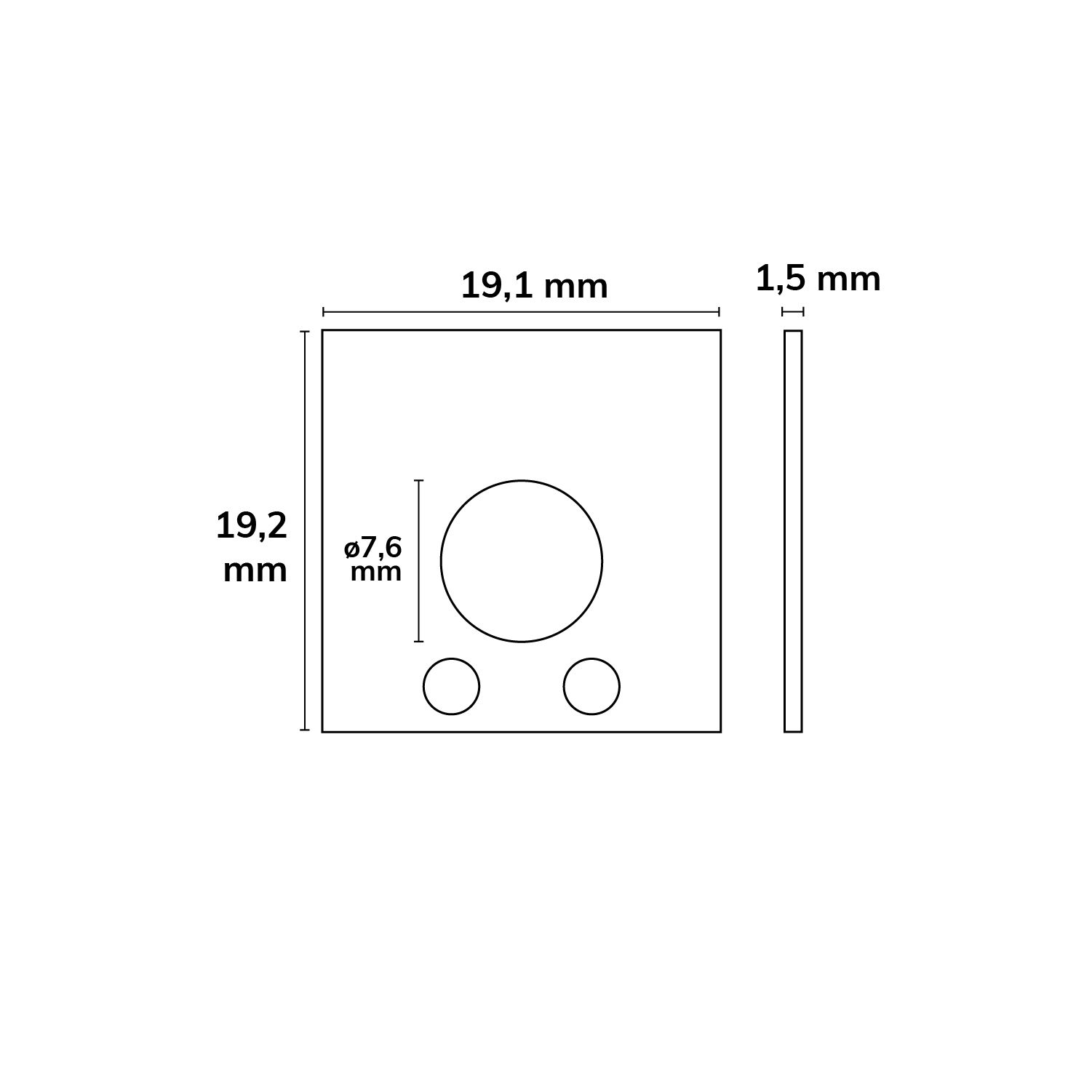ISOLED Endkappe EC 59 Aluminium für Profil SURF16 mit Kabeldurchführung, 2 STK, inkl. Schrauben - 2
