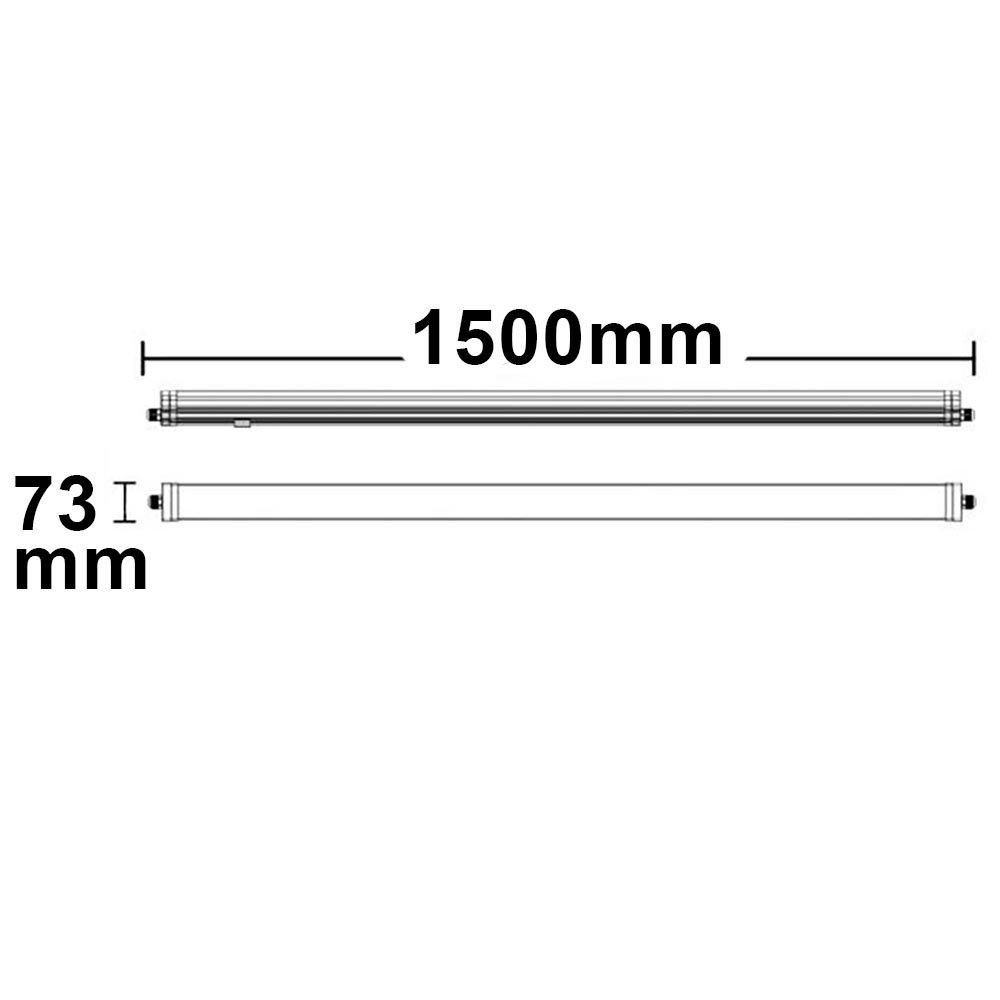 ISOLED LED Linearleuchte Professional 150cm 60W, IP66, neutralweiß - 4