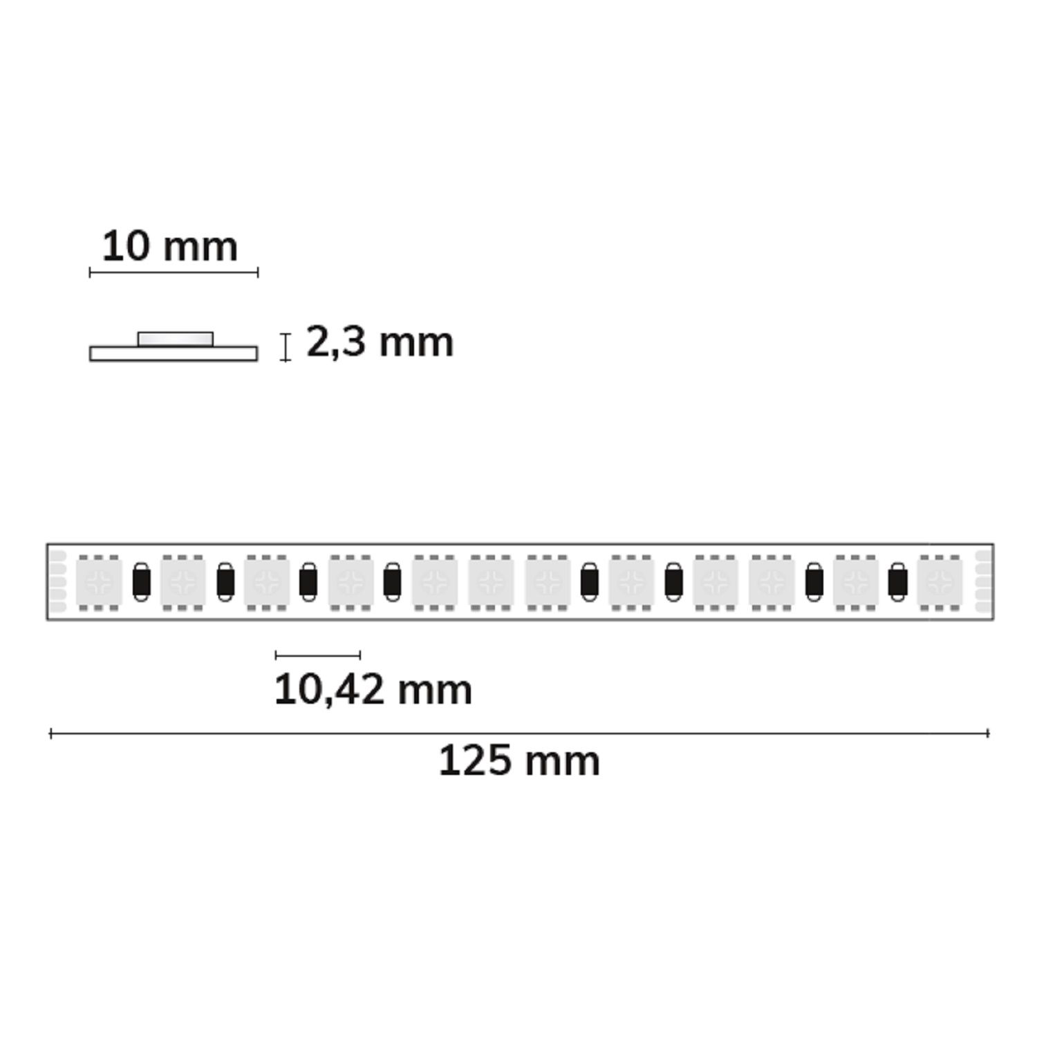 ISOLED LED RGB+WW Flexband, 48V DC, 19W, IP20, 20m Rolle, 96 LED/m - 4